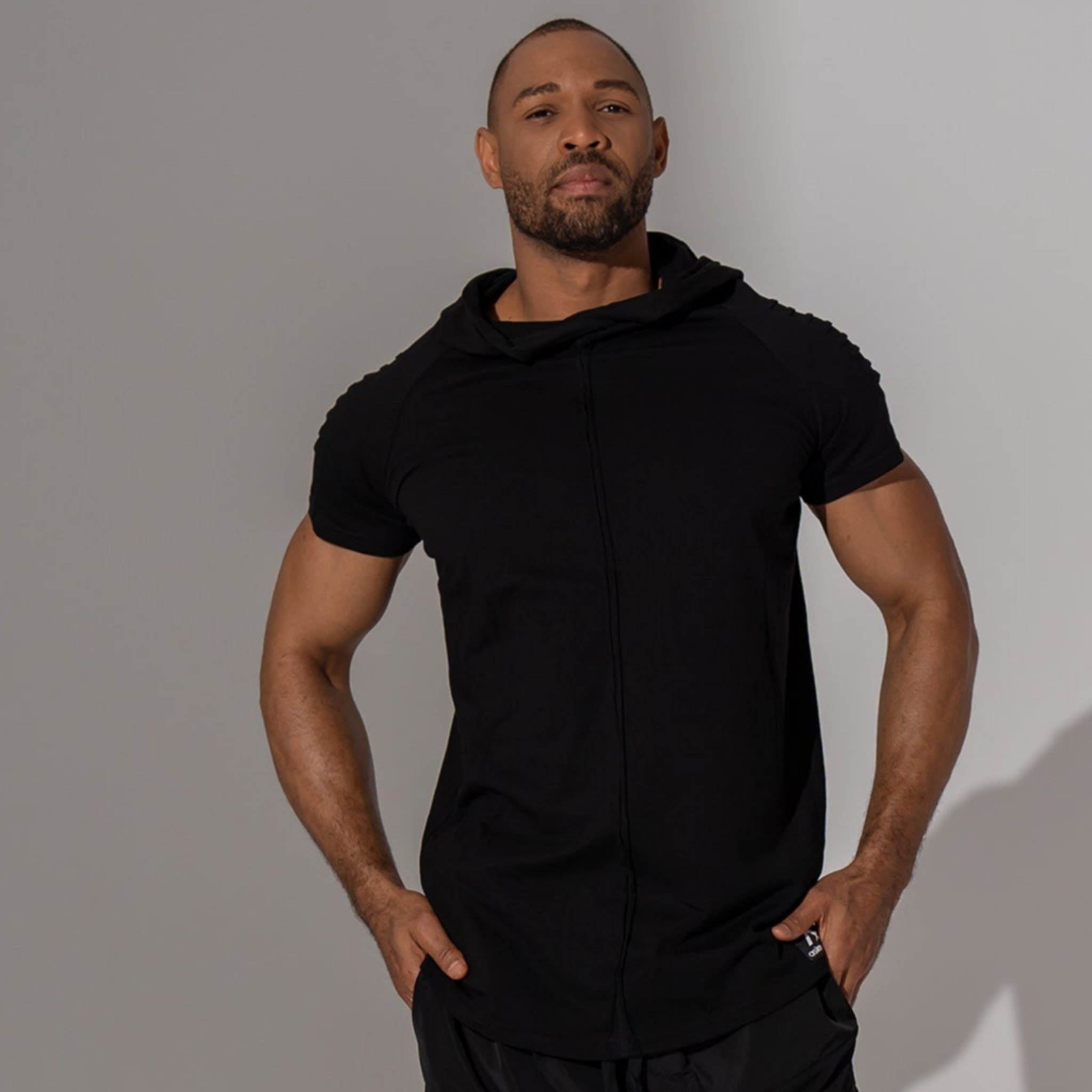 Tricou bărbătesc black – Asimetrix