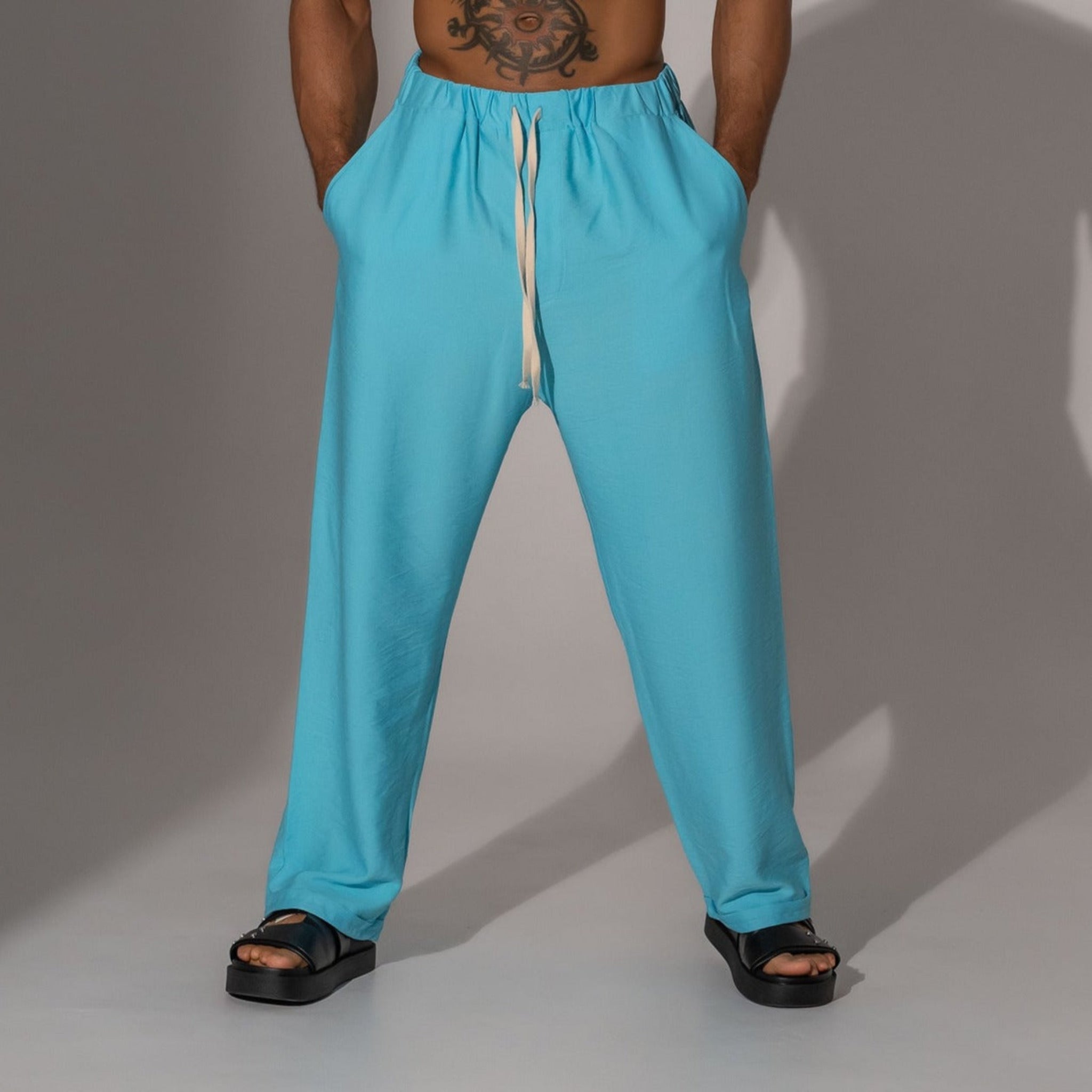 Vagabond Reflectss UFIT Asimetrix: Pantaloni lungi drepti din in bleu