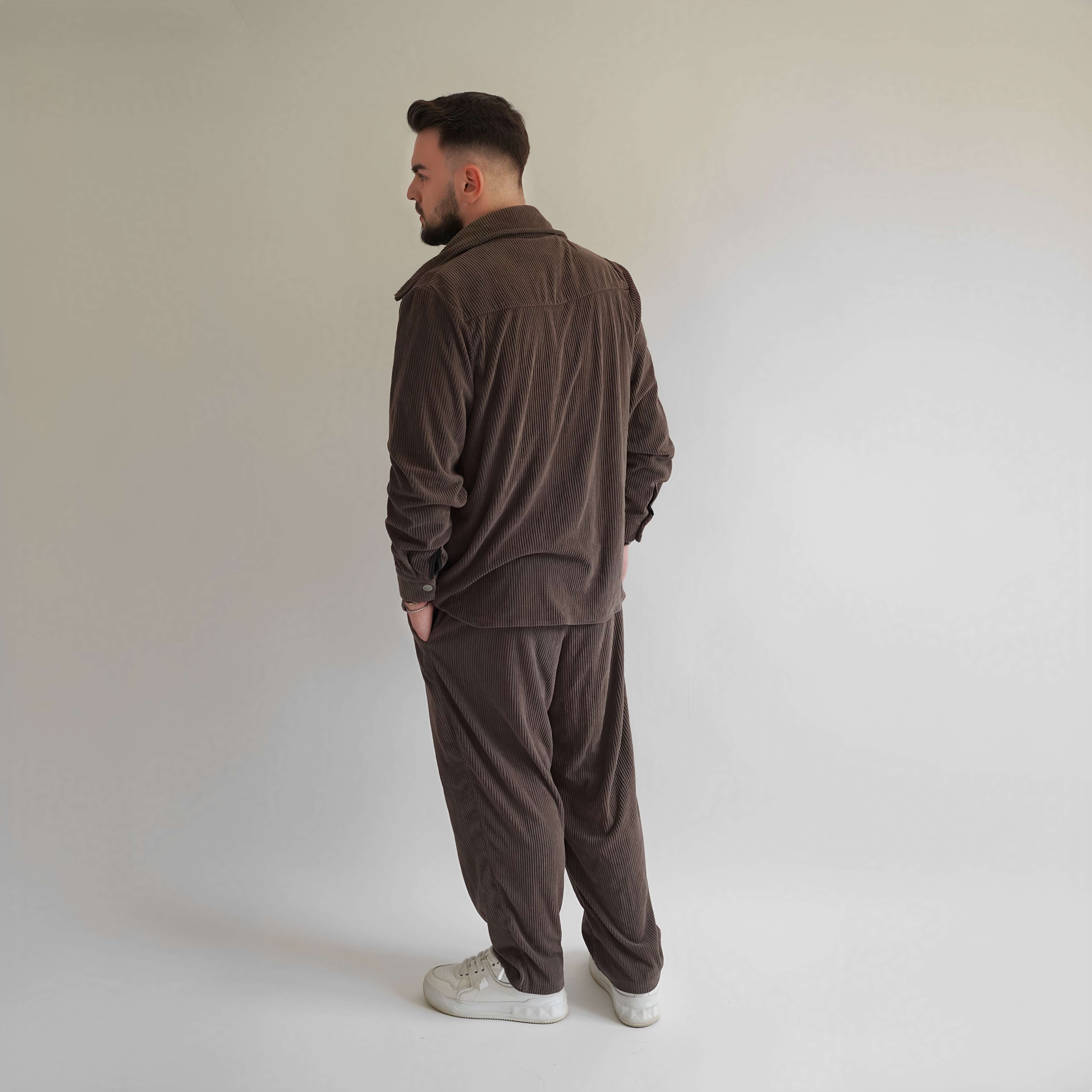 Pantaloni din raiat cu tur lasat