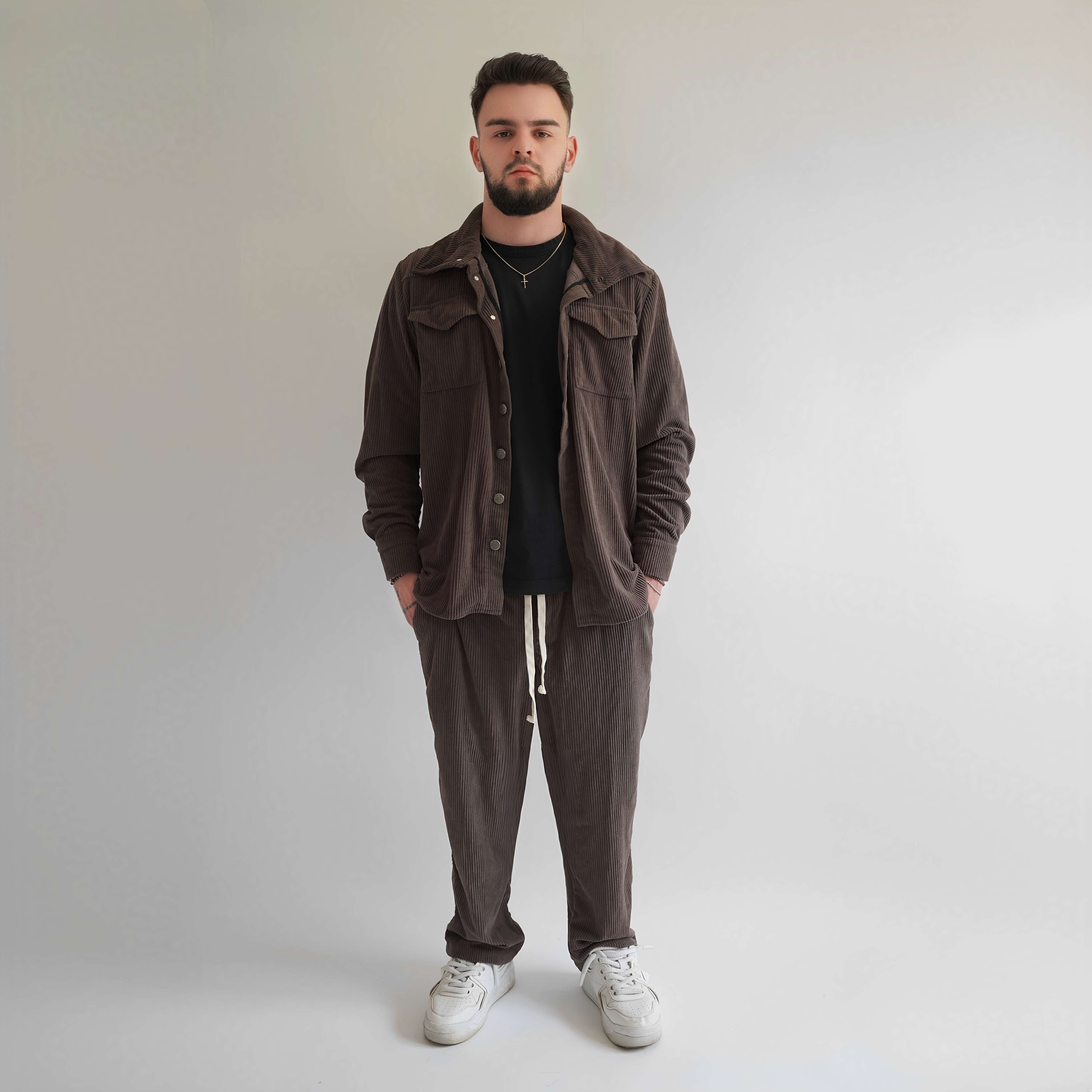 Jacheta oversized tip camasa din raiat