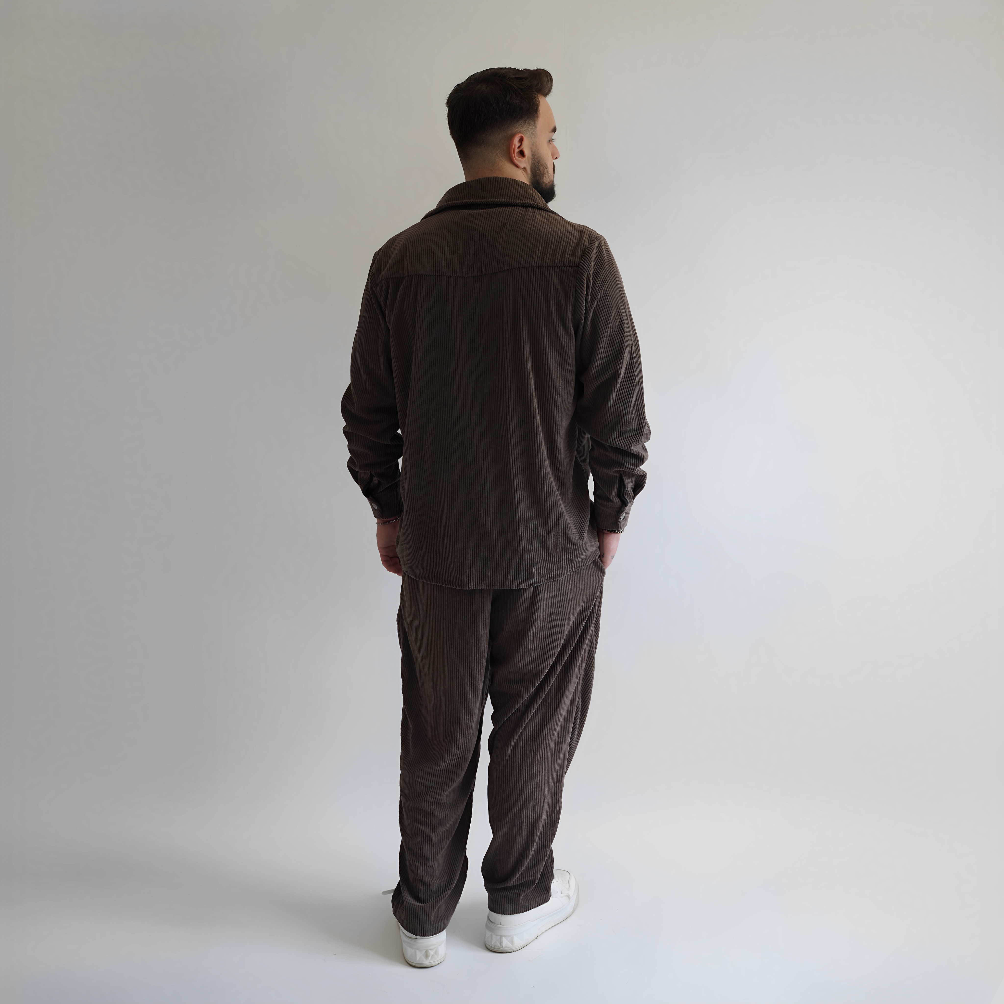 Pantaloni din raiat cu tur lasat