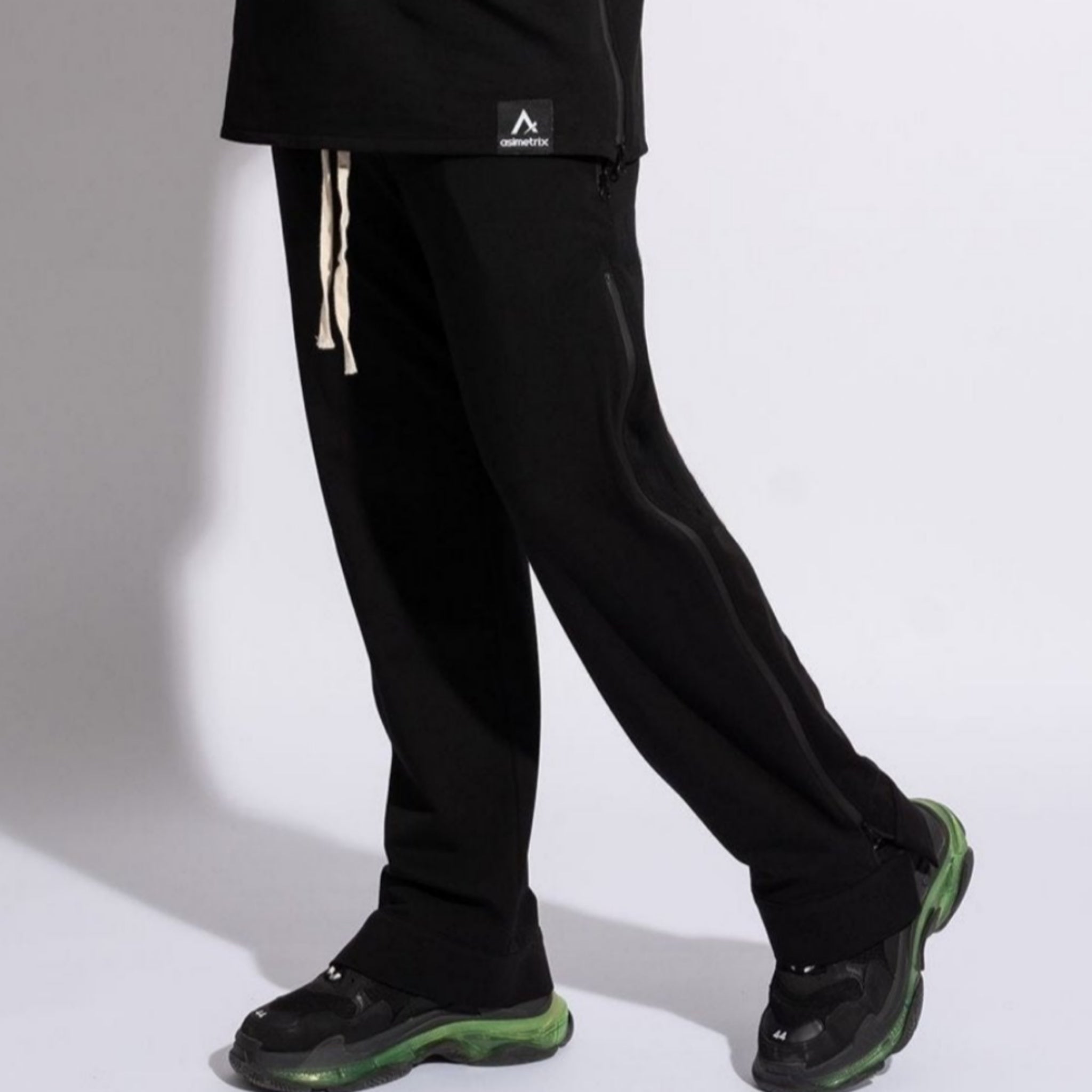 Pantaloni de trening barbatesti drepti cu fermoare laterale