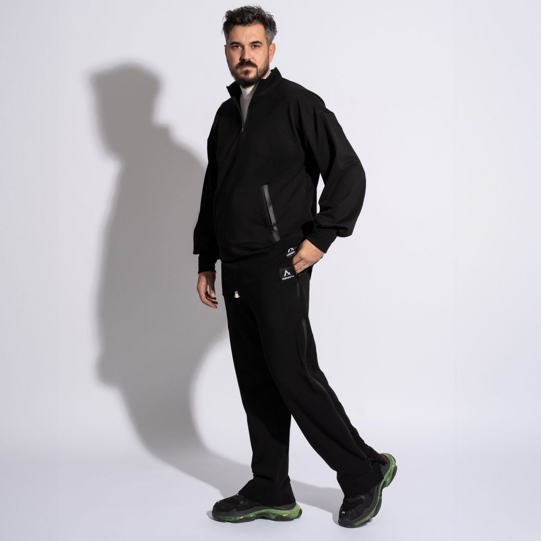 Pantaloni bărbătești negru – Asimetrix