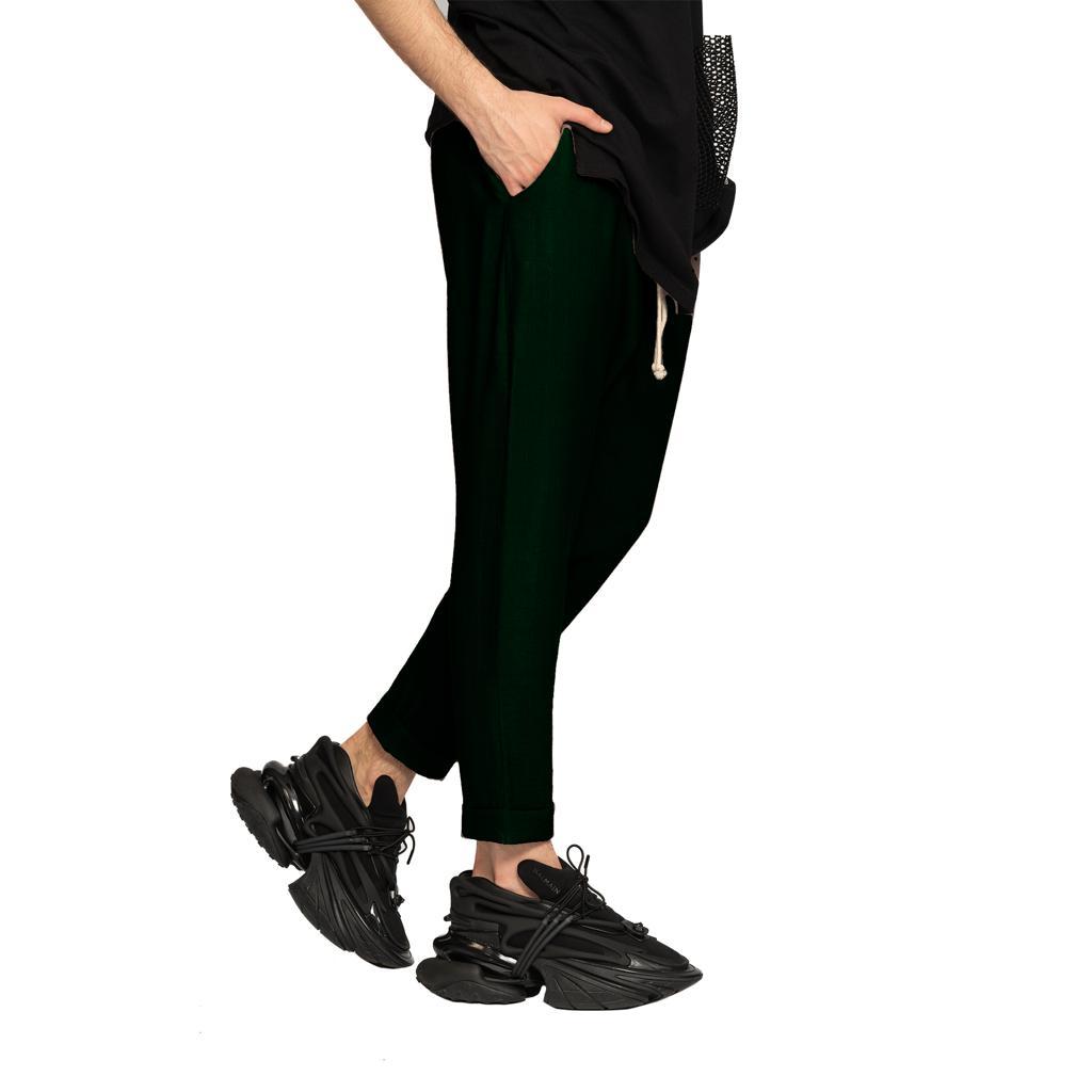 vagabond reflectss asimetrix pantaloni negri cu tur lasat