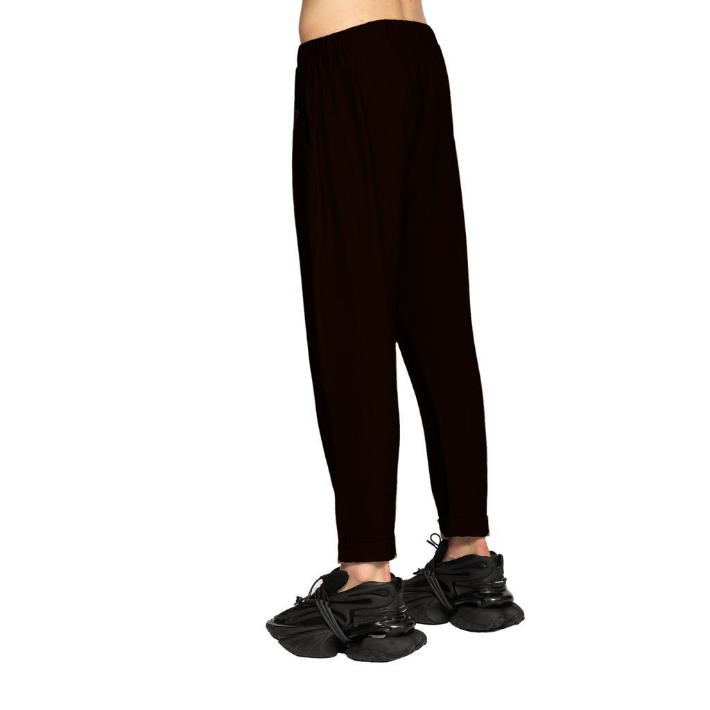 vagabond reflectss asimetrix pantaloni negri cu tur lasat