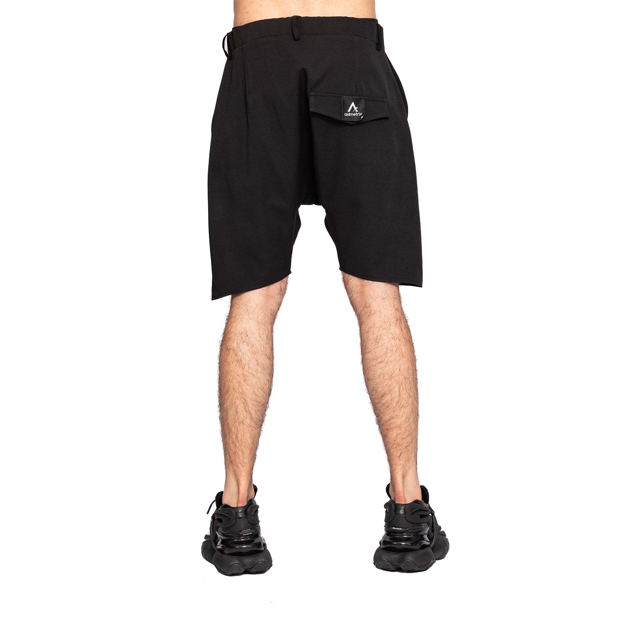 vagabond reflectss asimetrix pantaloni scurti cu tur lasat