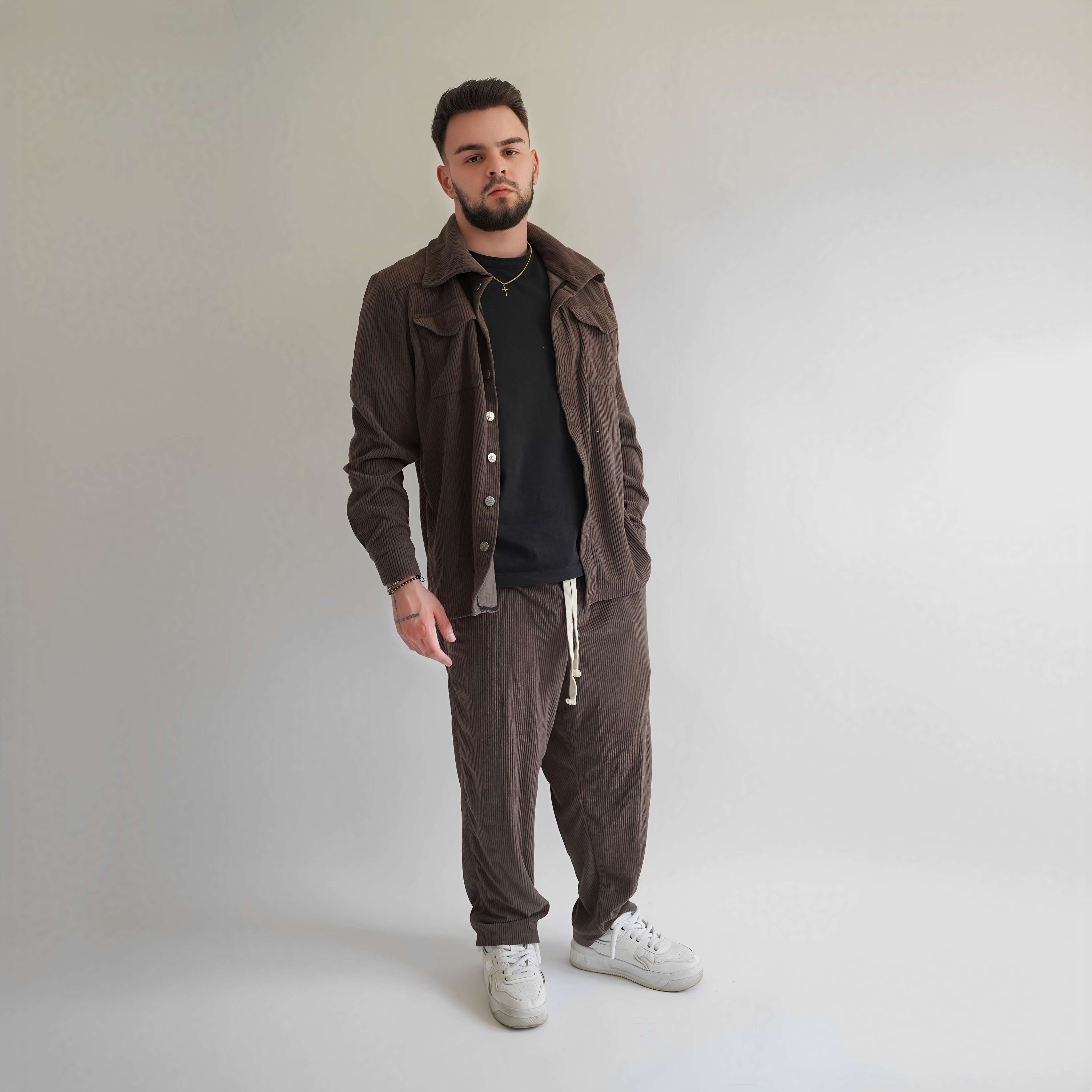 Jacheta oversized tip camasa din raiat