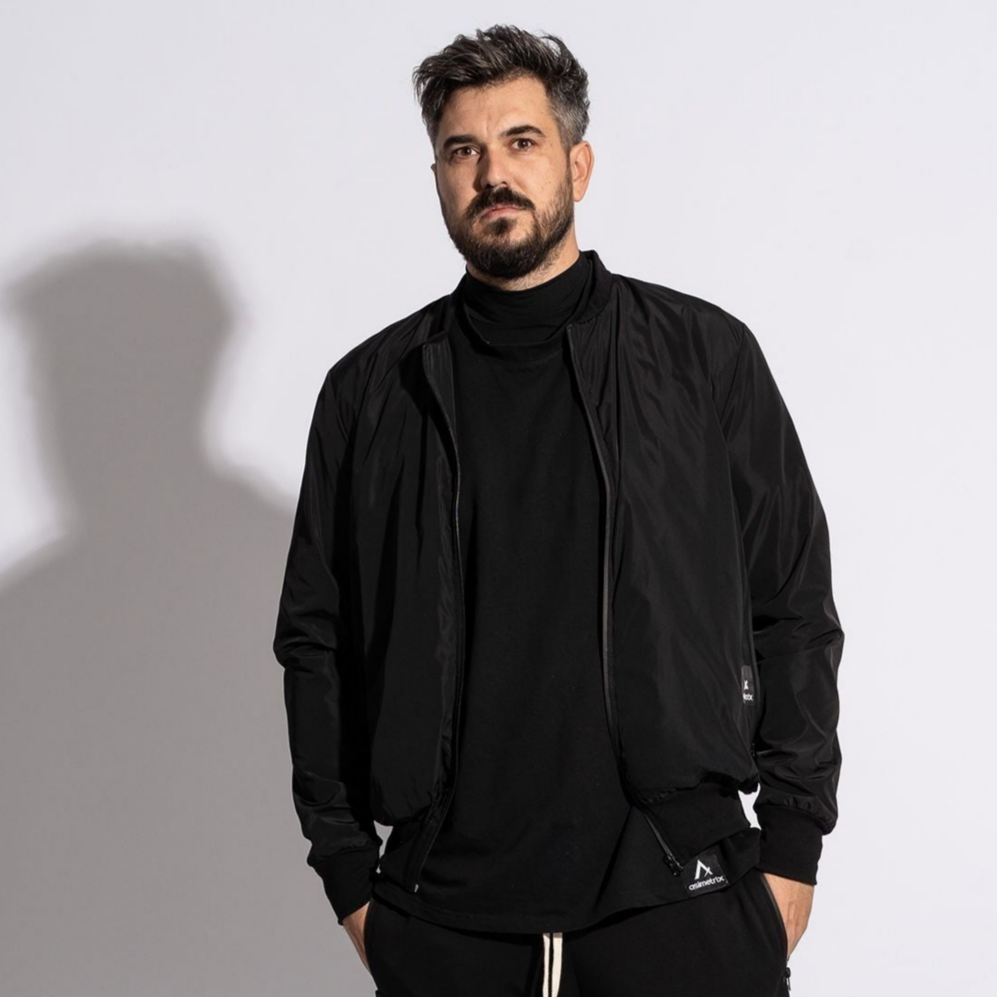 geaca barbateasca bomber din fas cu fermoare impermeabile