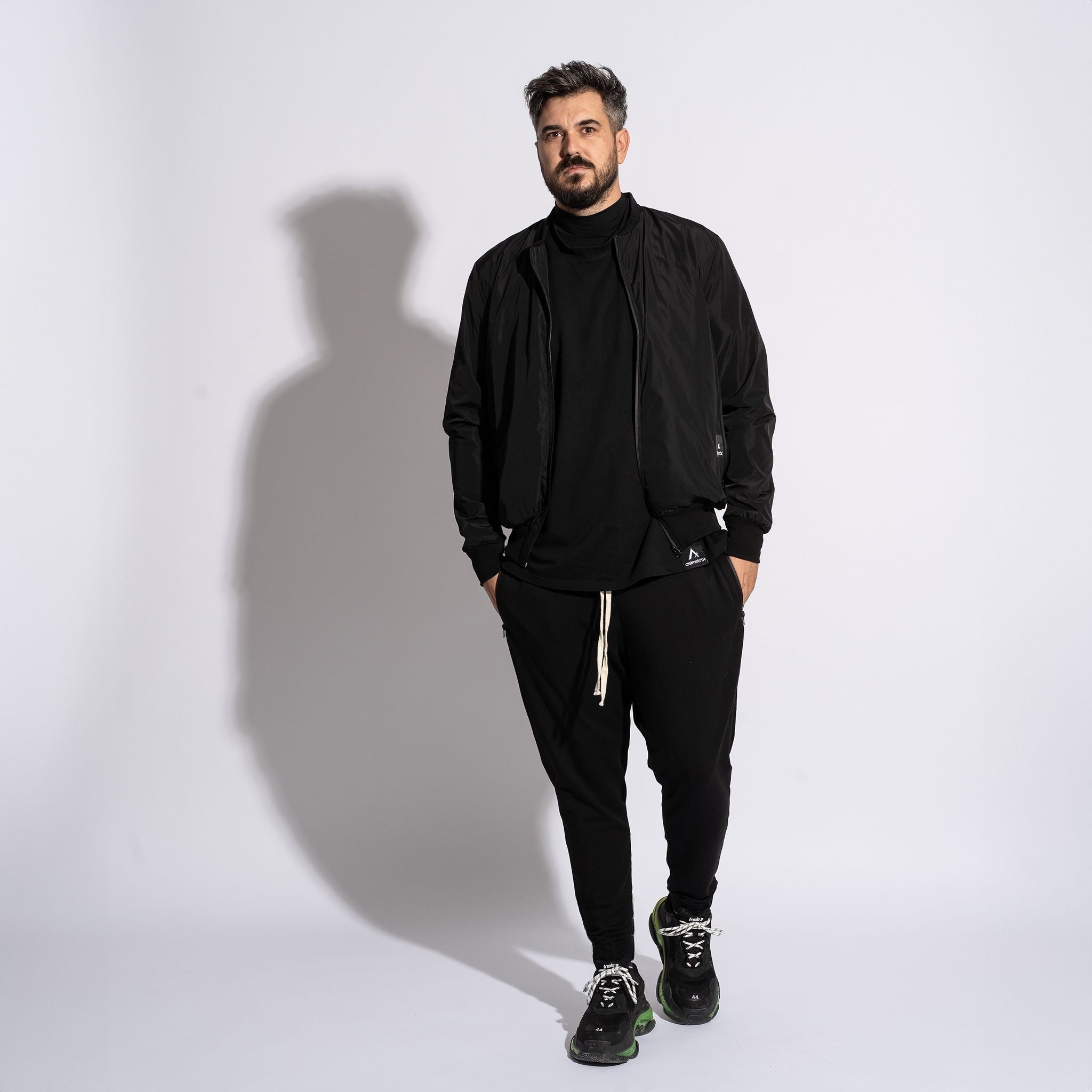 geaca barbateasca bomber din fas cu fermoare impermeabile