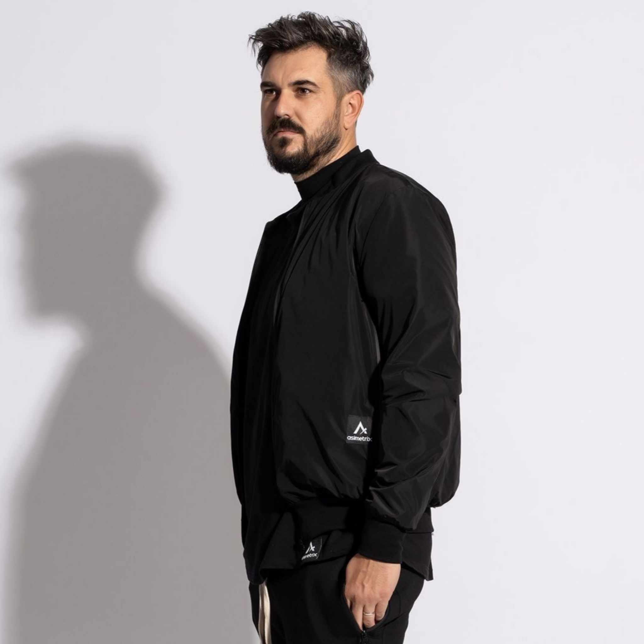 geaca barbateasca bomber din fas cu fermoare impermeabile