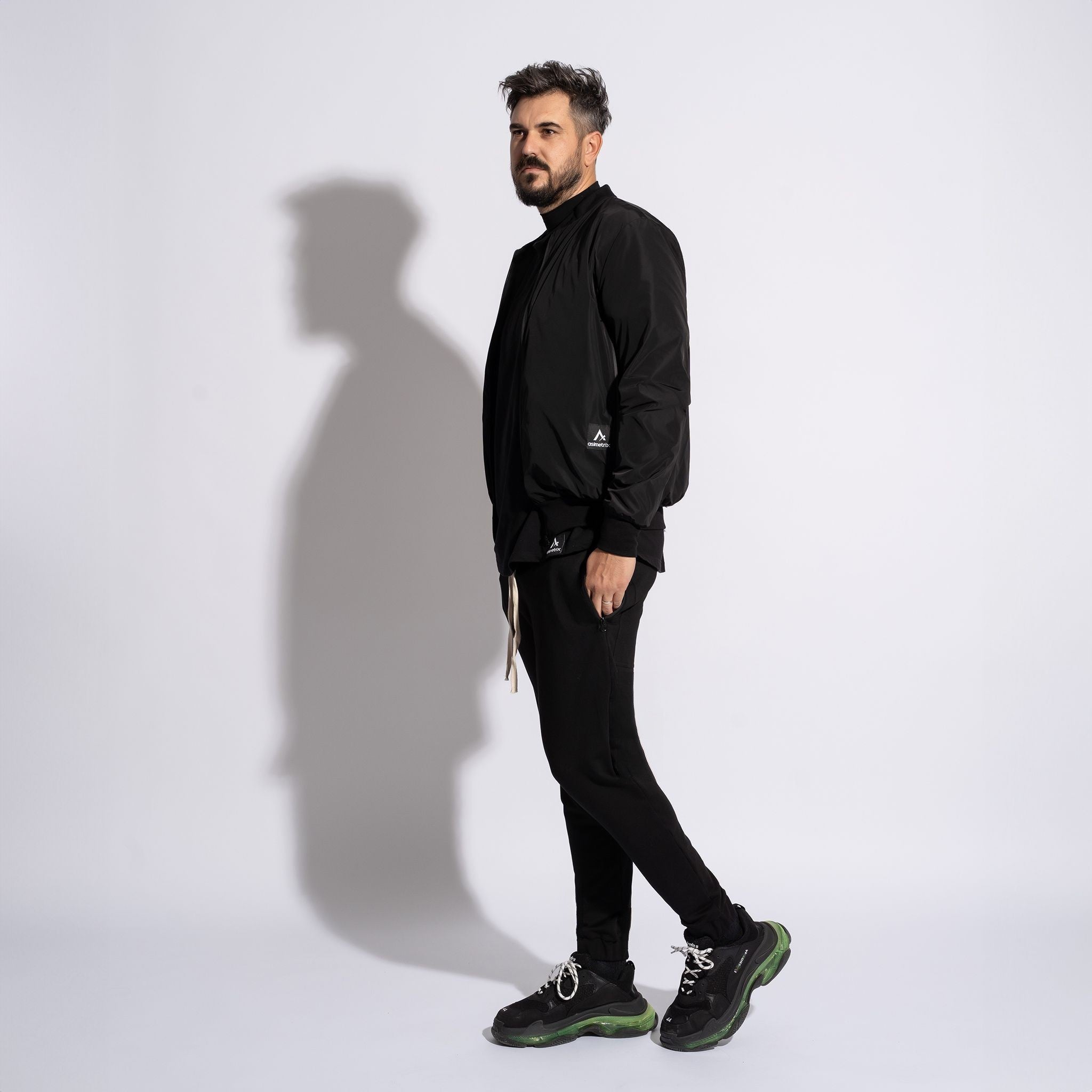 geaca barbateasca bomber din fas cu fermoare impermeabile