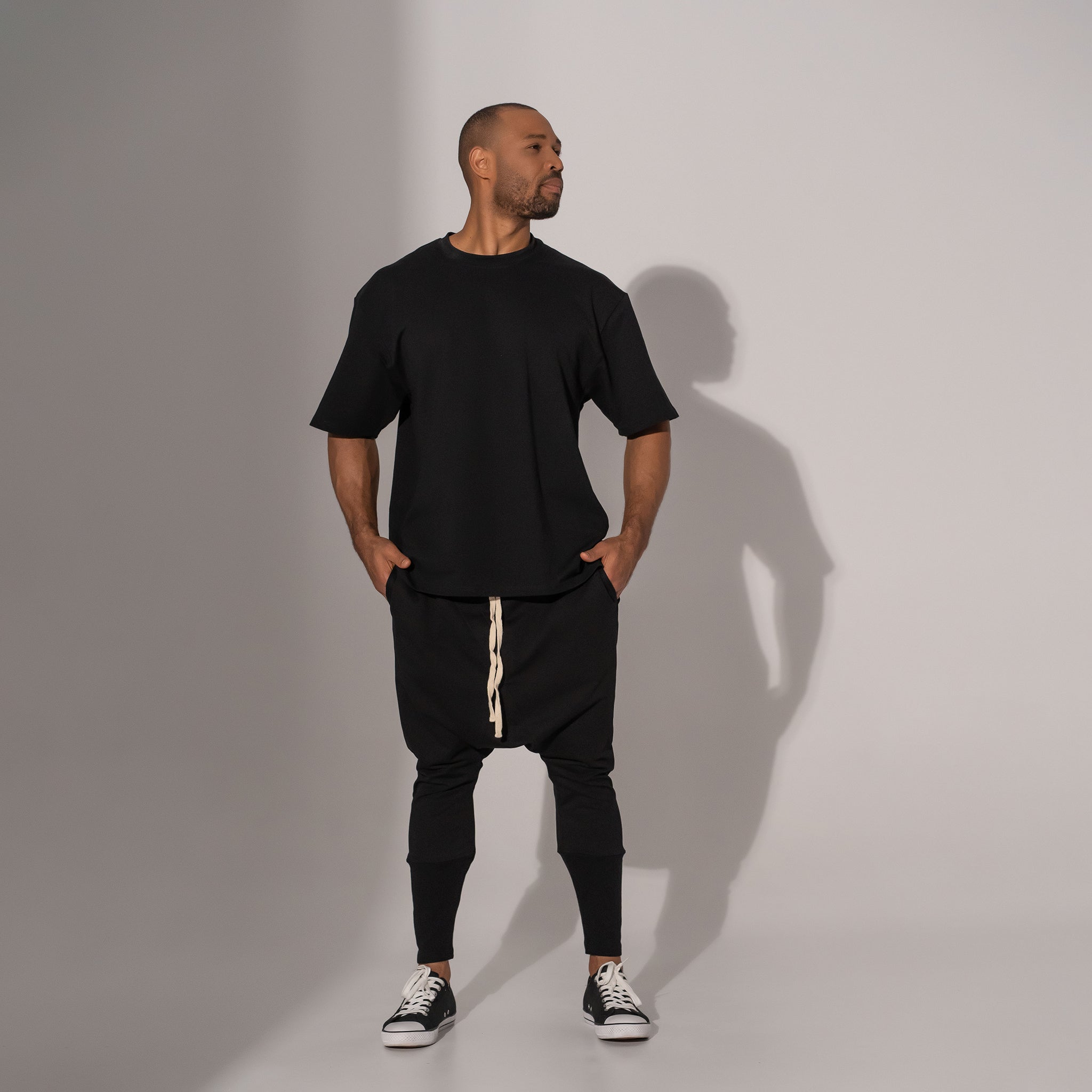 Pantaloni bărbătești negru – Asimetrix