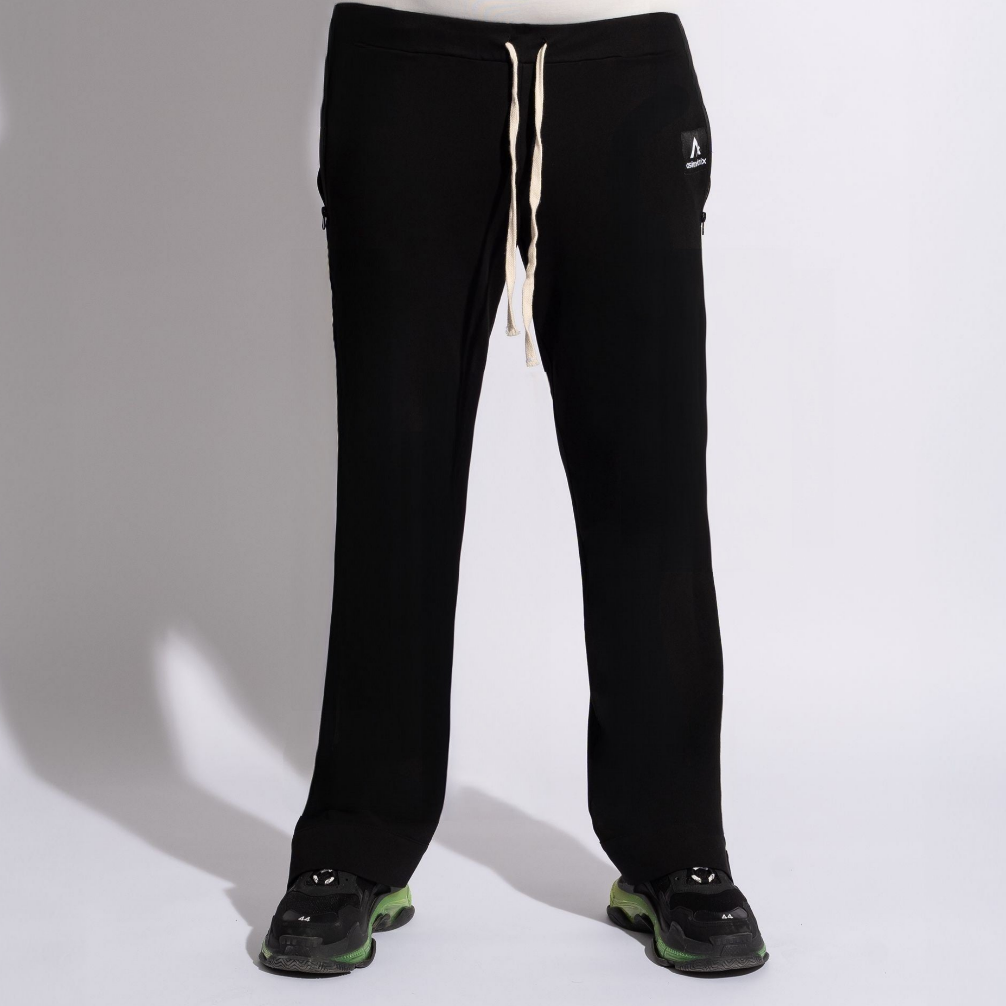 pantaloni trening barbatesti drepti cu fermoare laterale