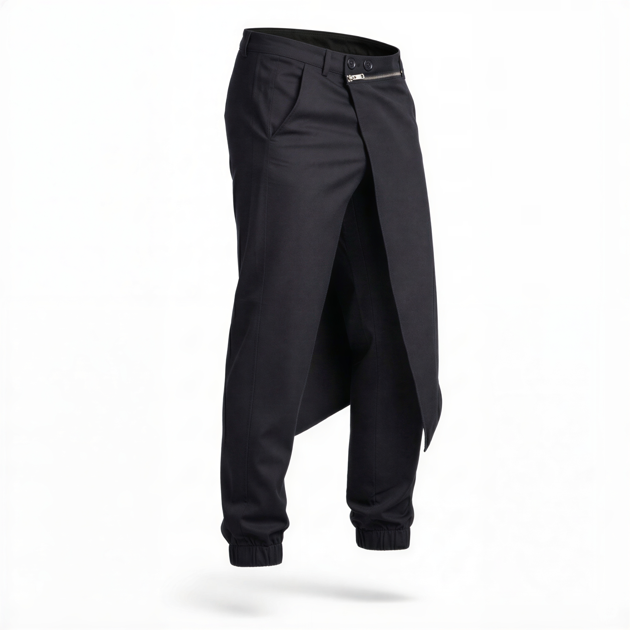 Pantaloni negri cu sort detasabil PN15 – Stil Modern și Confort Premium