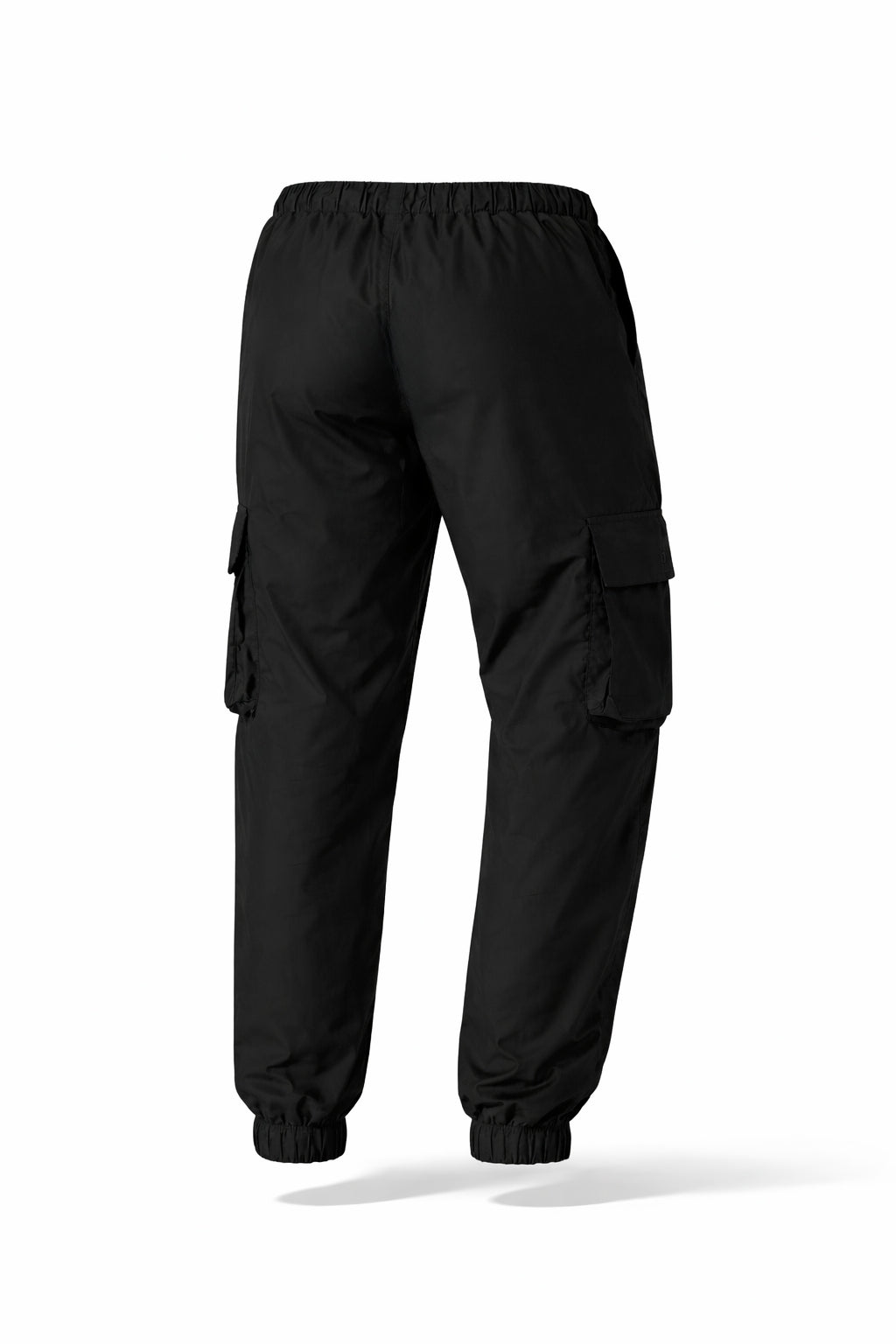 Pantaloni cargo bărbătești negri din fâș cu buzunare 3D – Stil modern și funcționalitate