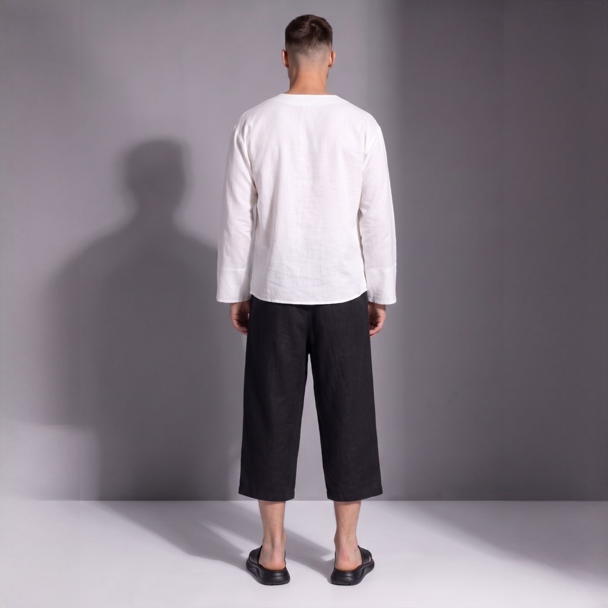 pantaloni din in barbati pantaloni negri largi pantaloni baggy in pantaloni casual barbati pantaloni designer ieftini pantaloni moderni relaxati pantaloni din in de calitate fashion barbati online pantaloni lejeri vara