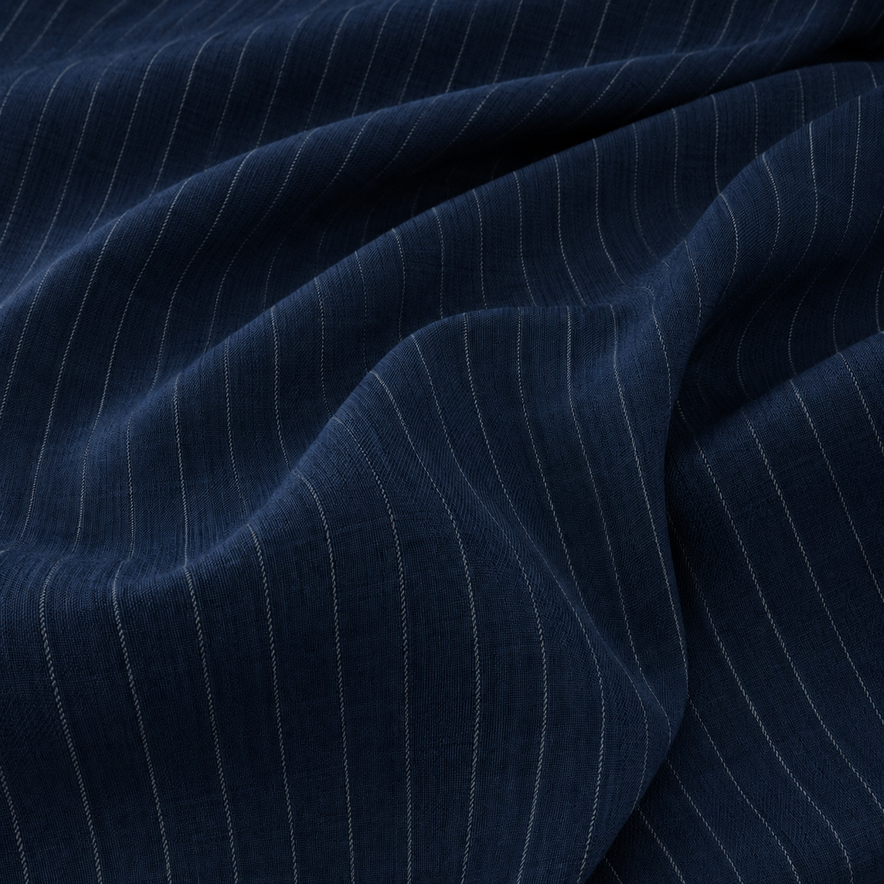 PRODUSUL VA REVENI IN STOC DUPA 5.06.2024! Compleu bărbați bleumarin cu dungi fine – cămașă oversized și pantaloni scurți lejeri de vară