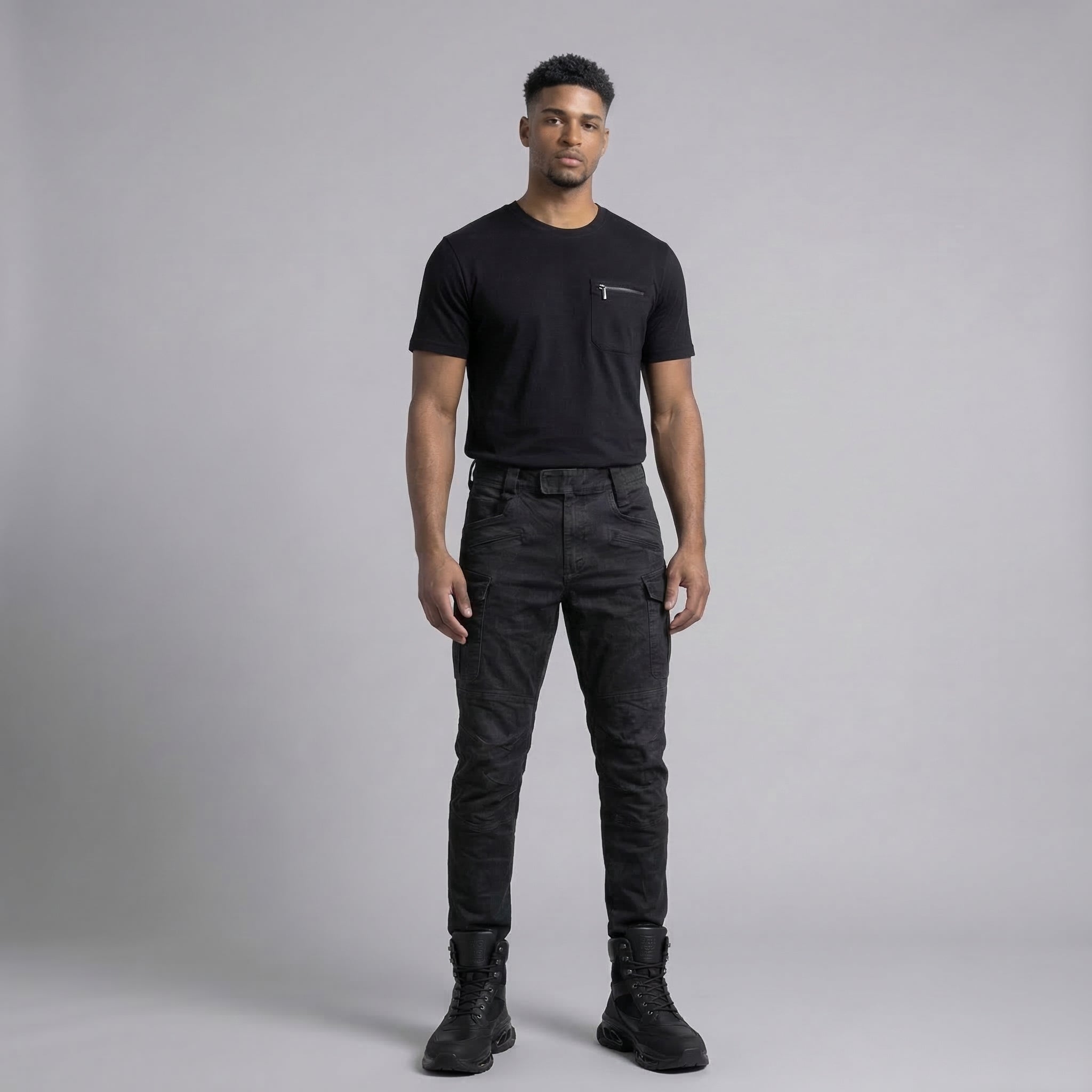 Pantaloni Premium Urban Tactici din denim prespălat