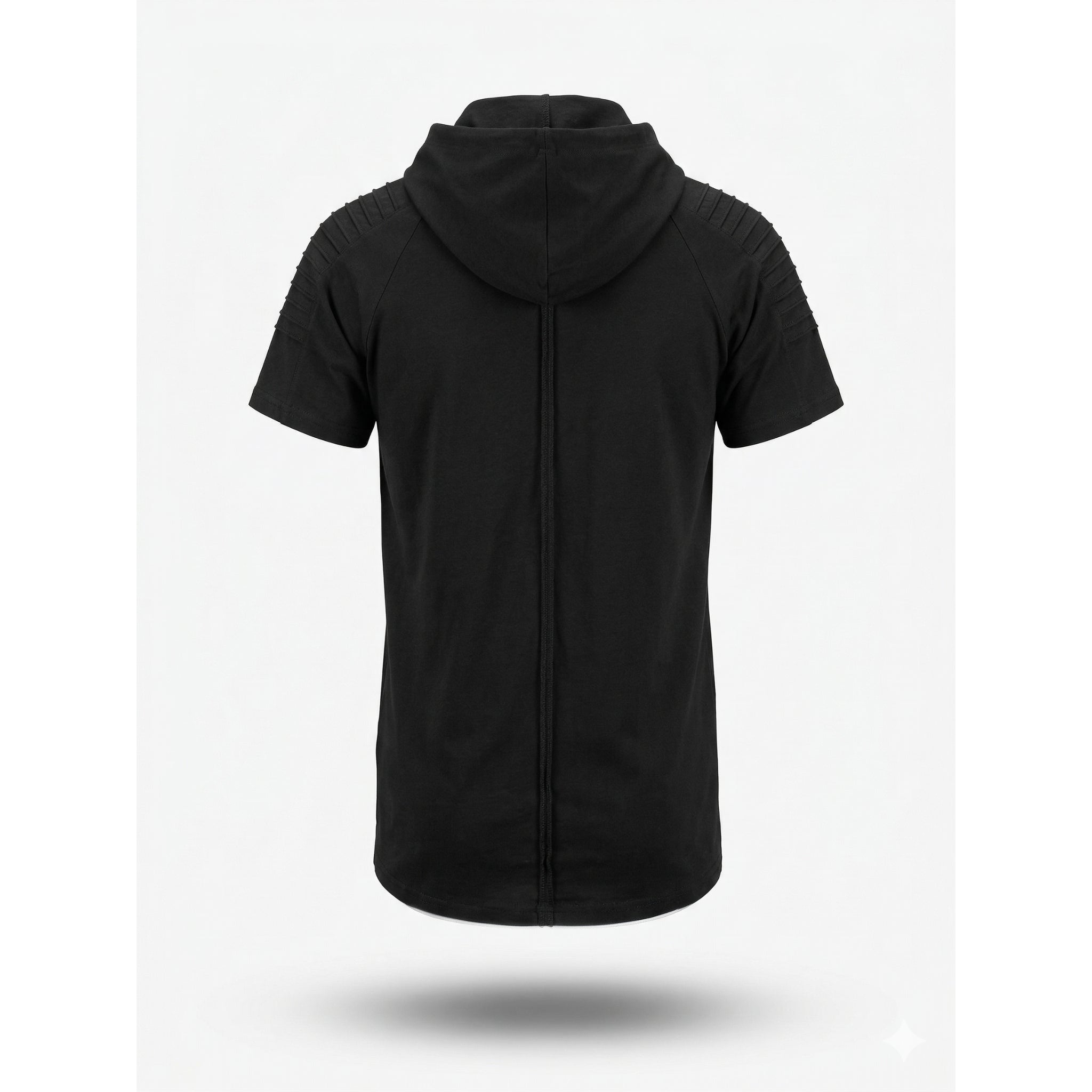 Tricou negru cu gluga tip hanorac – Stil Urban Modern