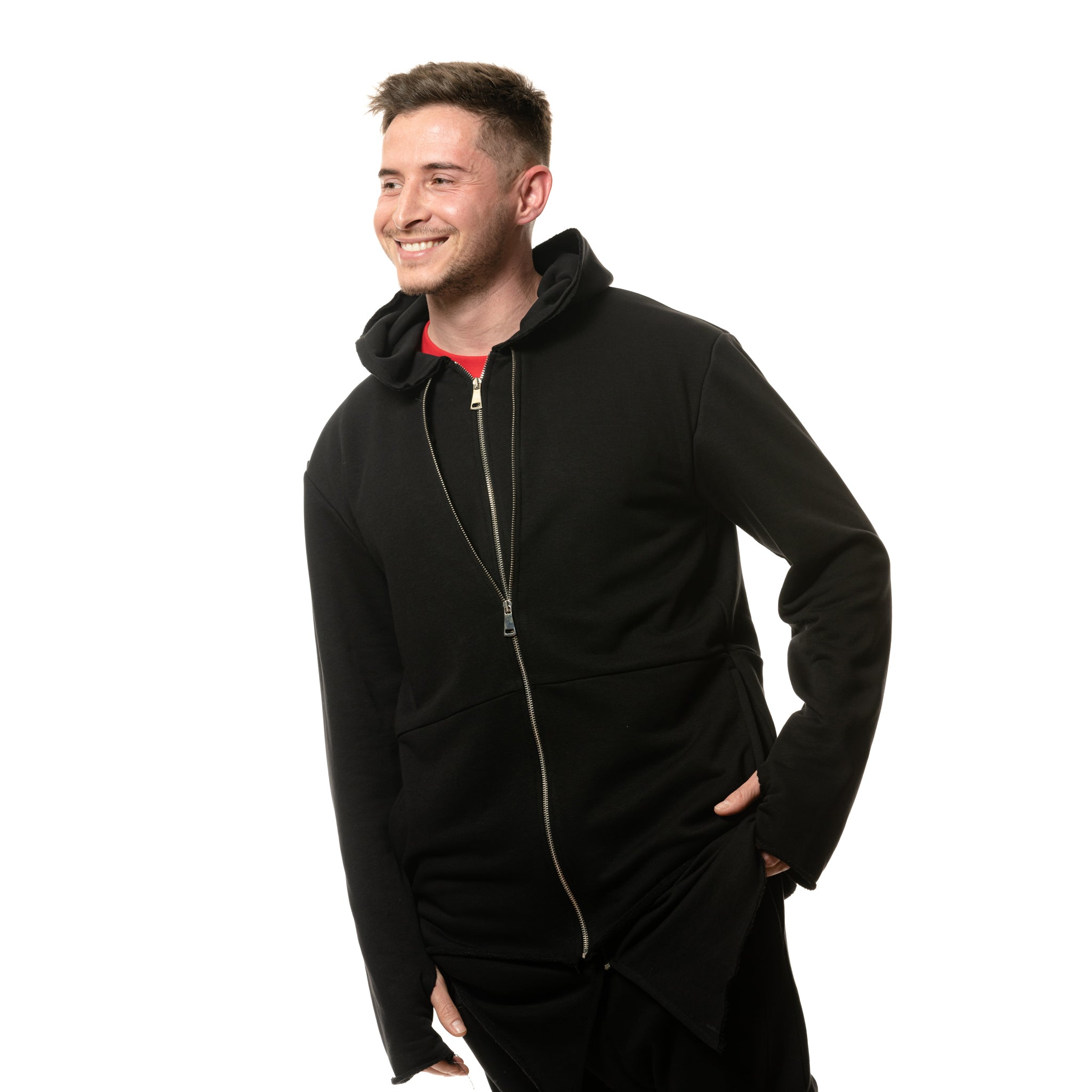 vagabond reflectss hanorac negru long line
