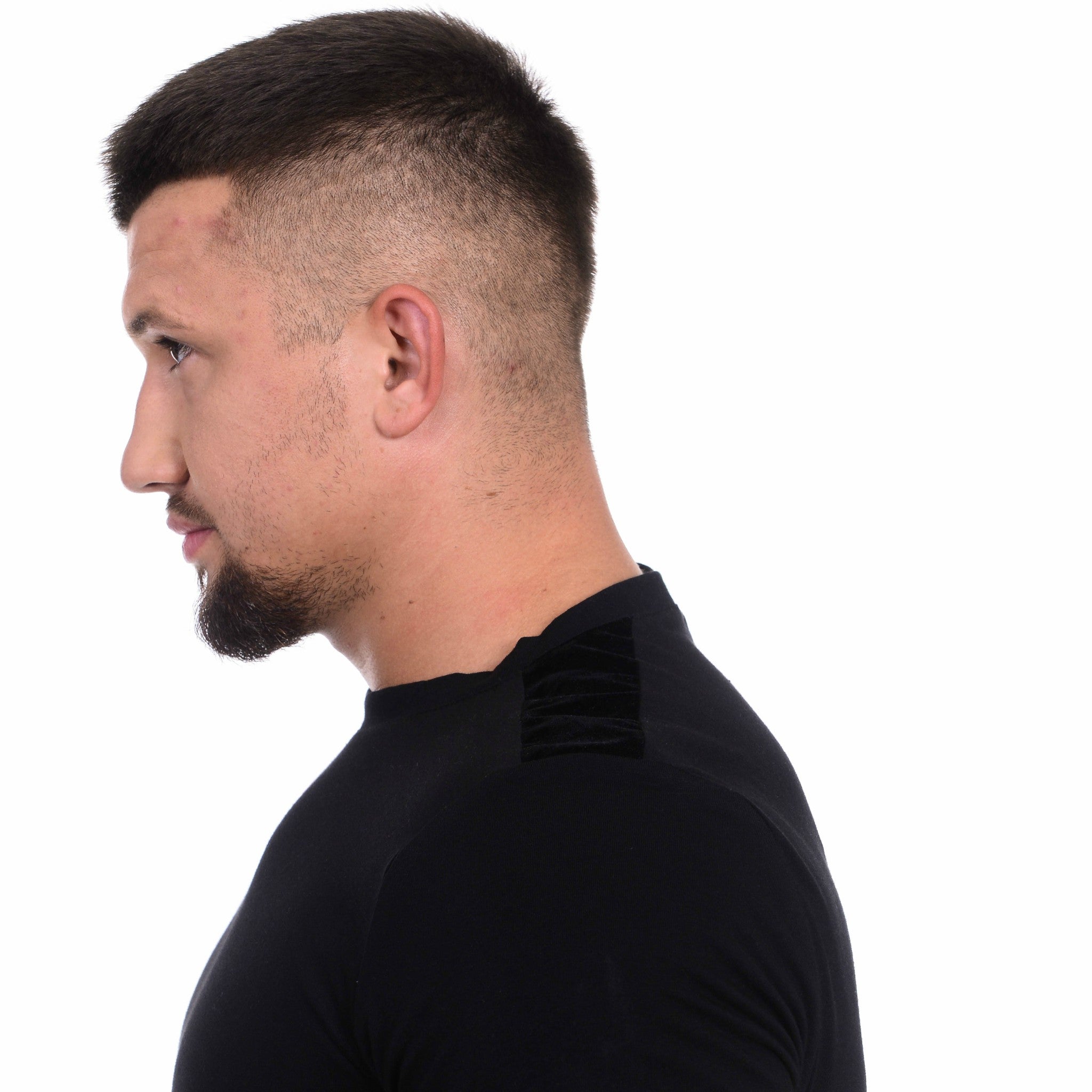 vagabond reflectss asimetrix Tricou negru regular fit cu aplicatie din catifea pe umar