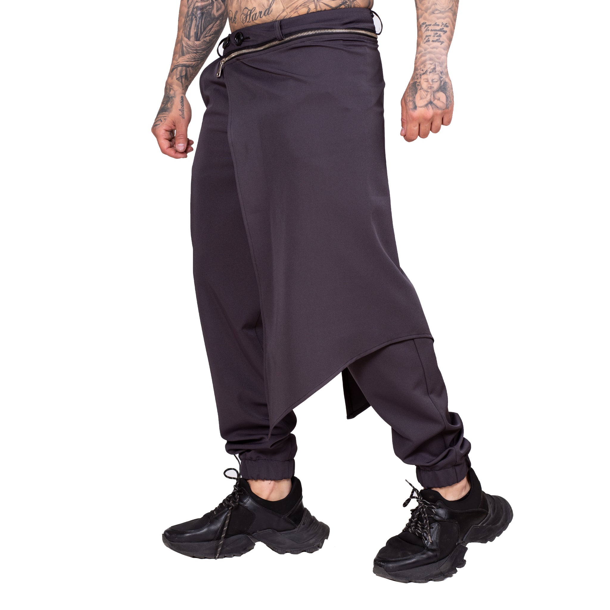 Pantaloni gri cu sort detasabil PG15