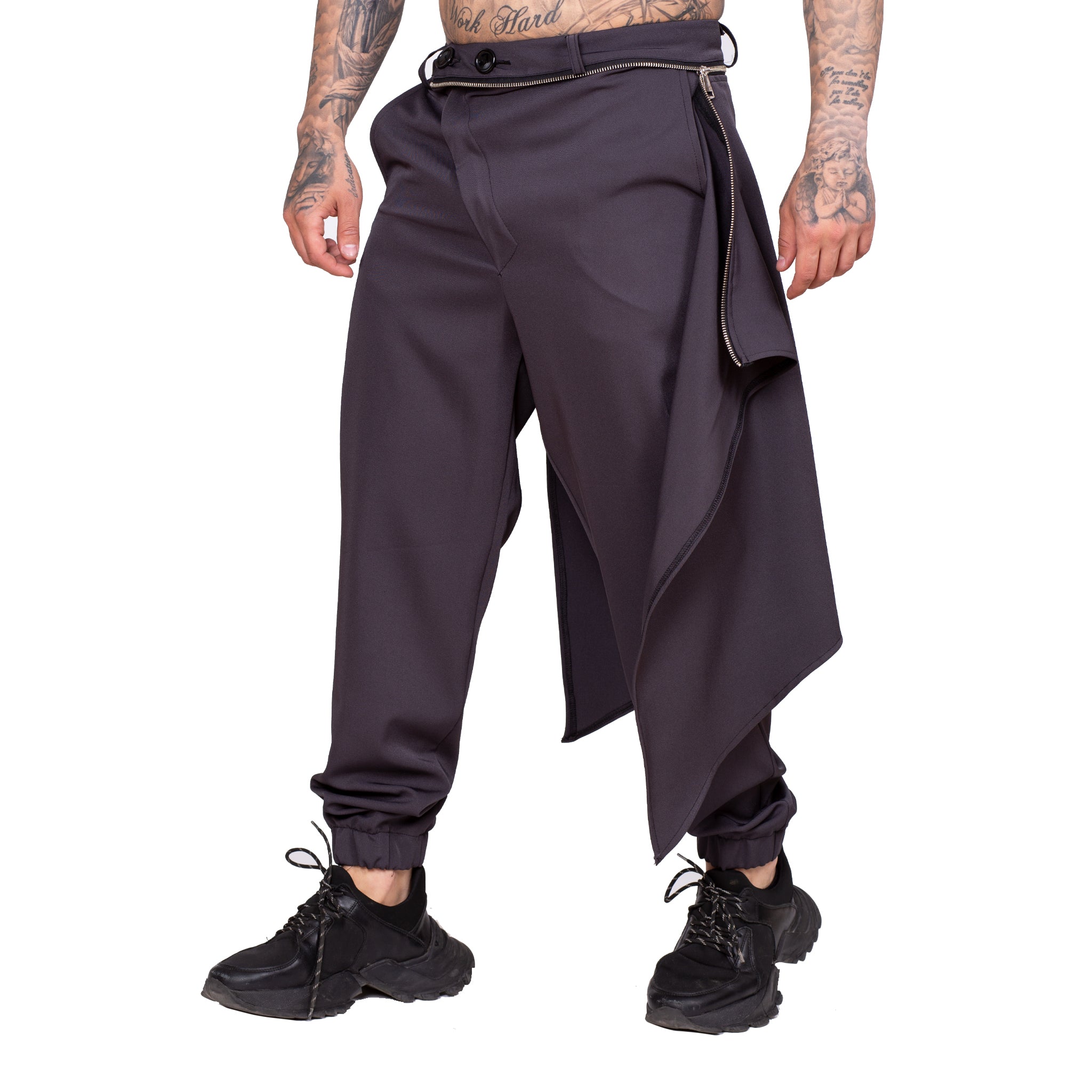 Pantaloni gri cu sort detasabil PG15