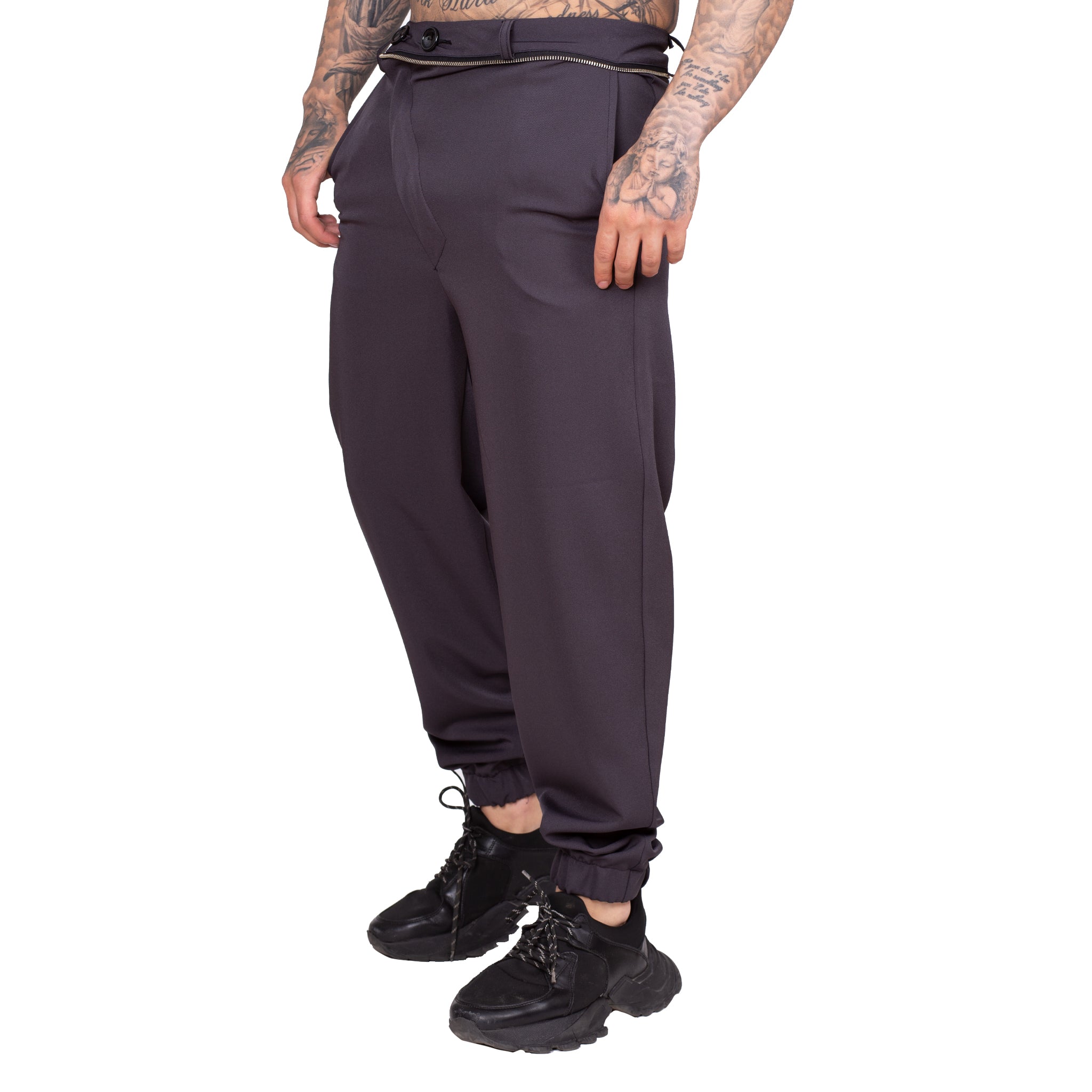 Pantaloni gri cu sort detasabil PG15