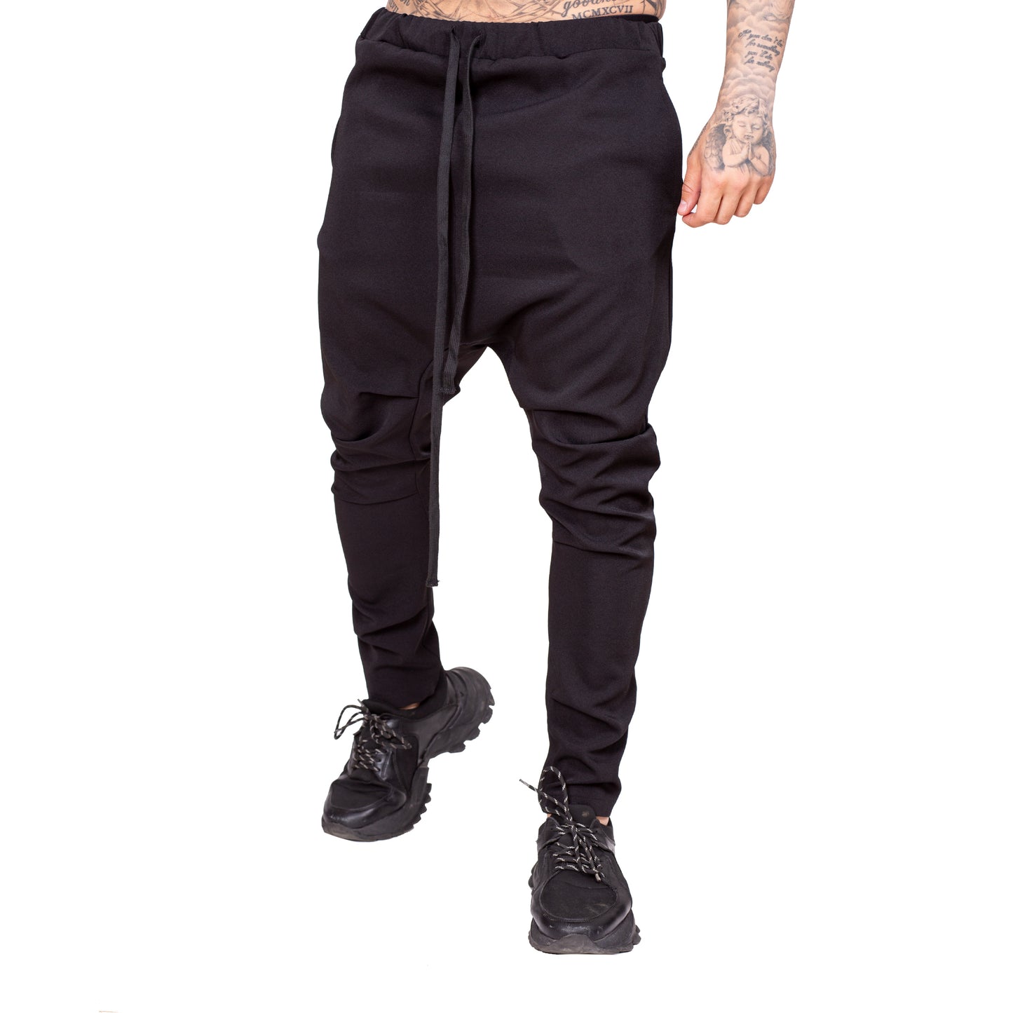 Pantaloni negri, conici, cu tur PN14
