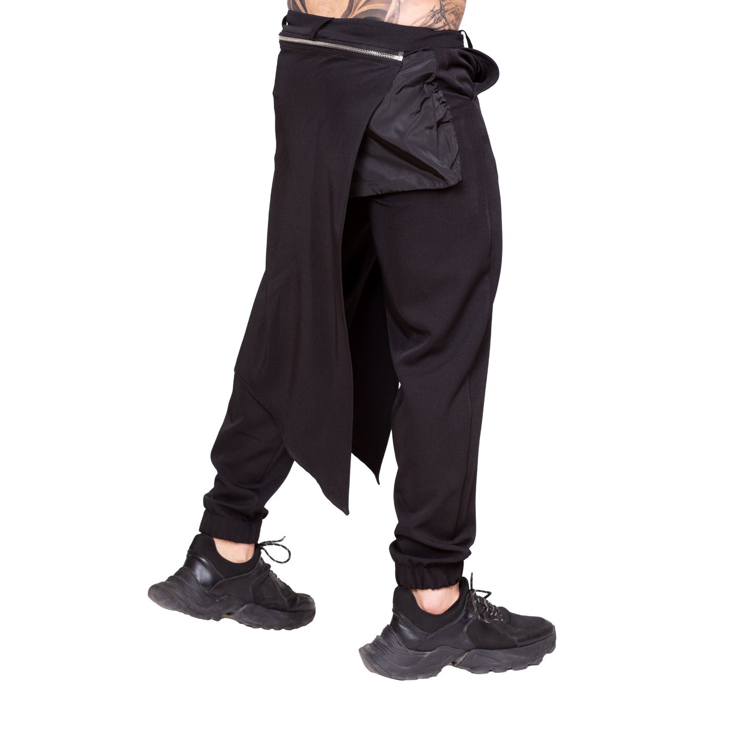 Pantaloni negri cu sort detasabil PN15