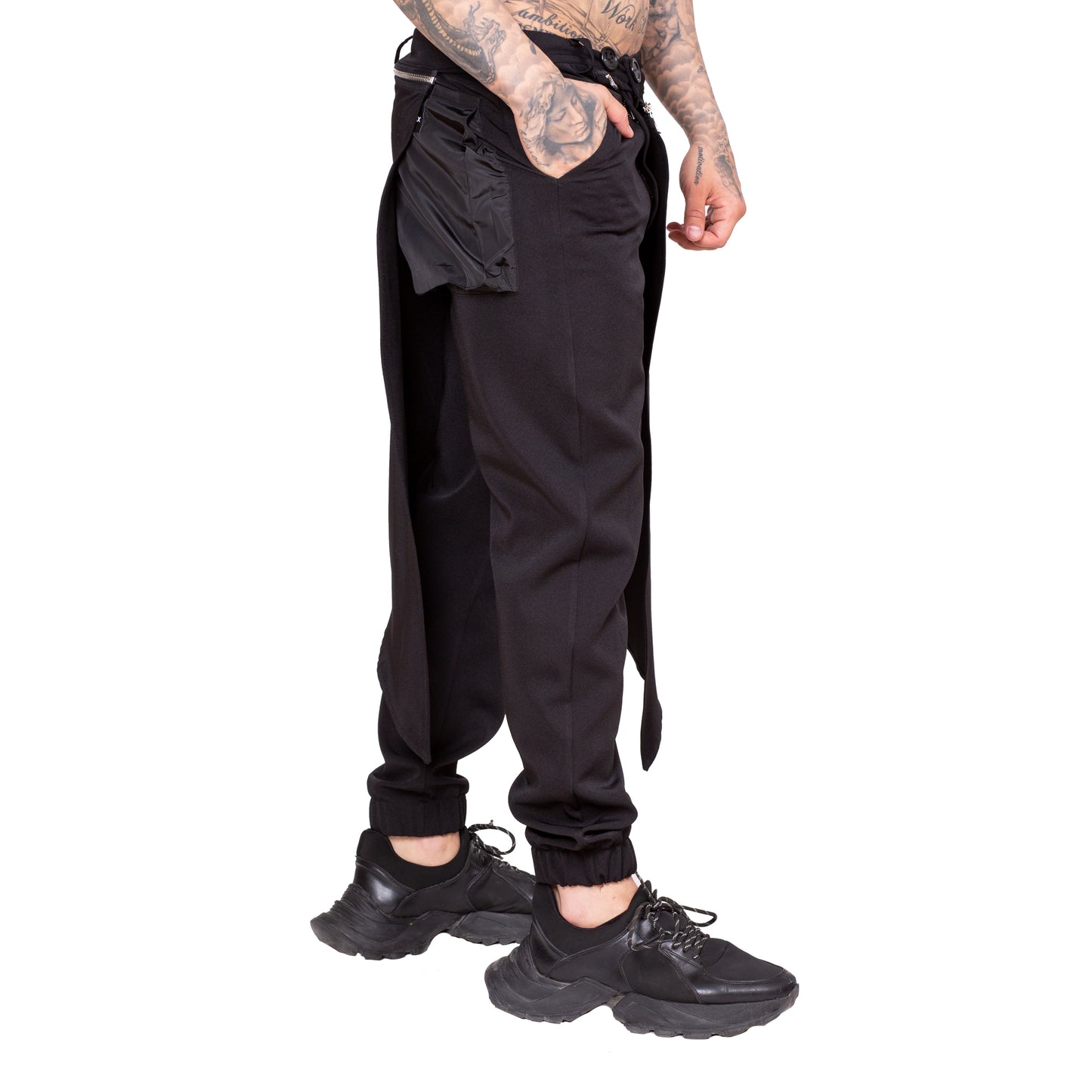 Pantaloni negri cu sort detasabil PN15