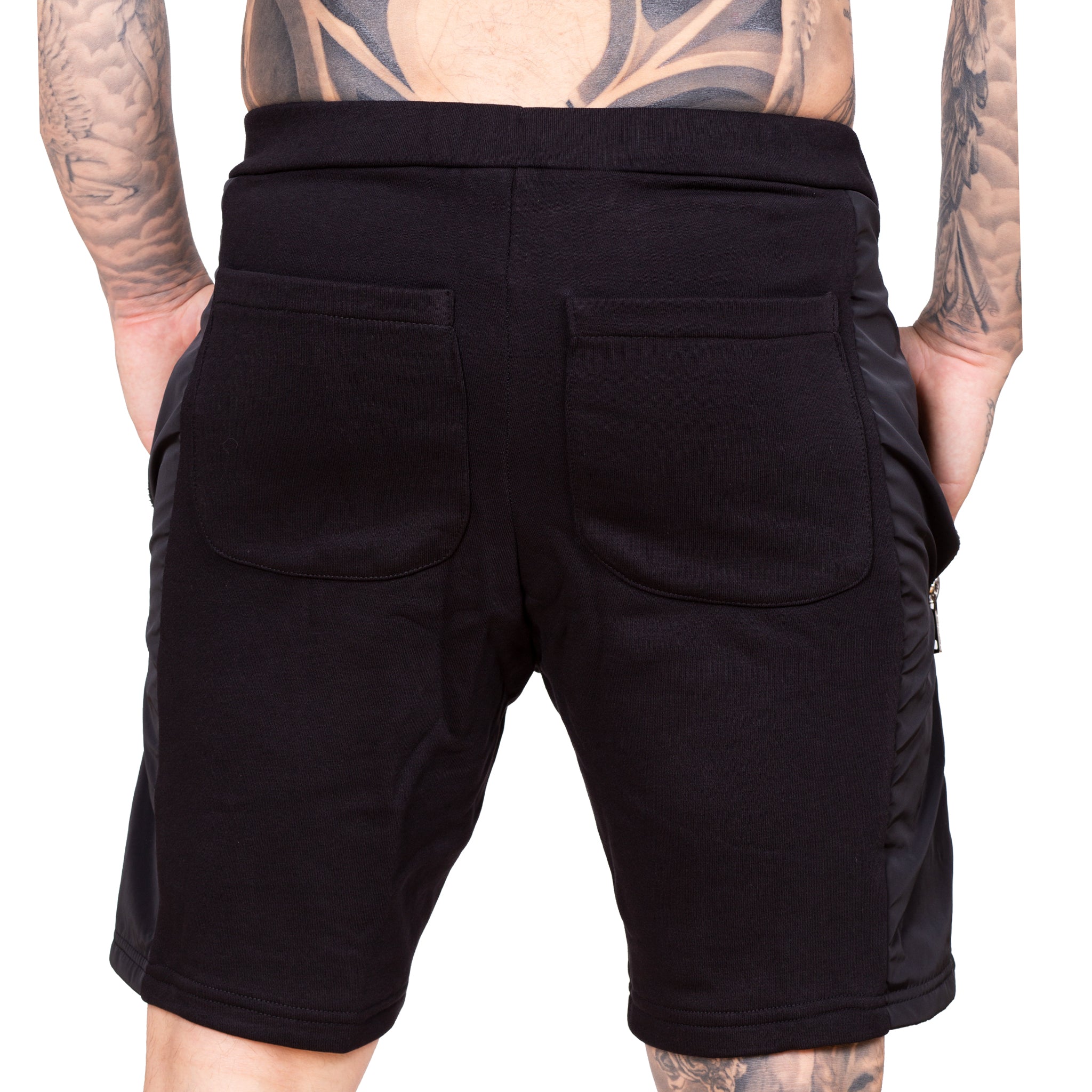 vagabond reflectss pantaloni scurti cu aplicatie din fas pe lateral