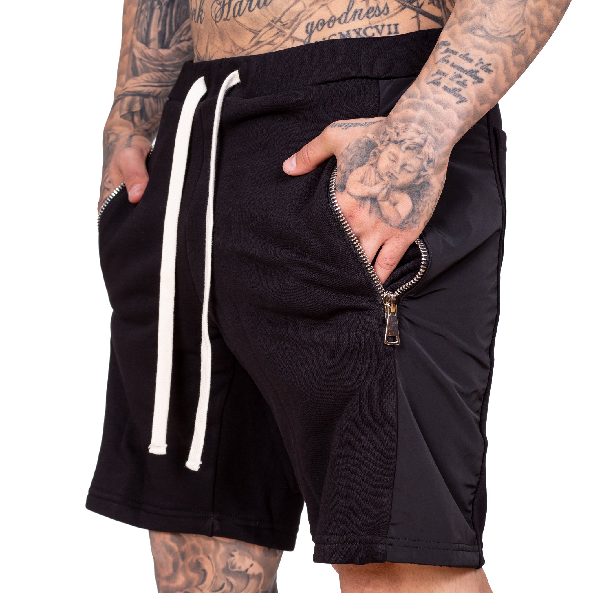 vagabond reflectss pantaloni scurti cu aplicatie din fas pe lateral