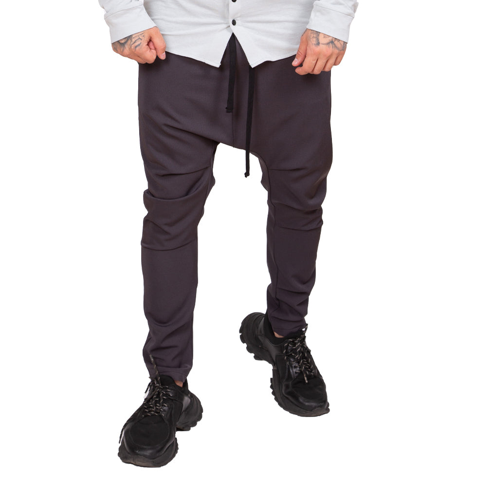 Pantaloni gri, conici, cu tur PG14