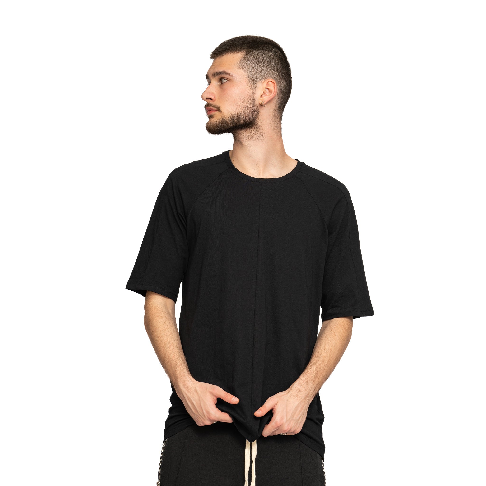 vagabond reflectss tricou negru cu maneca trei sferturi