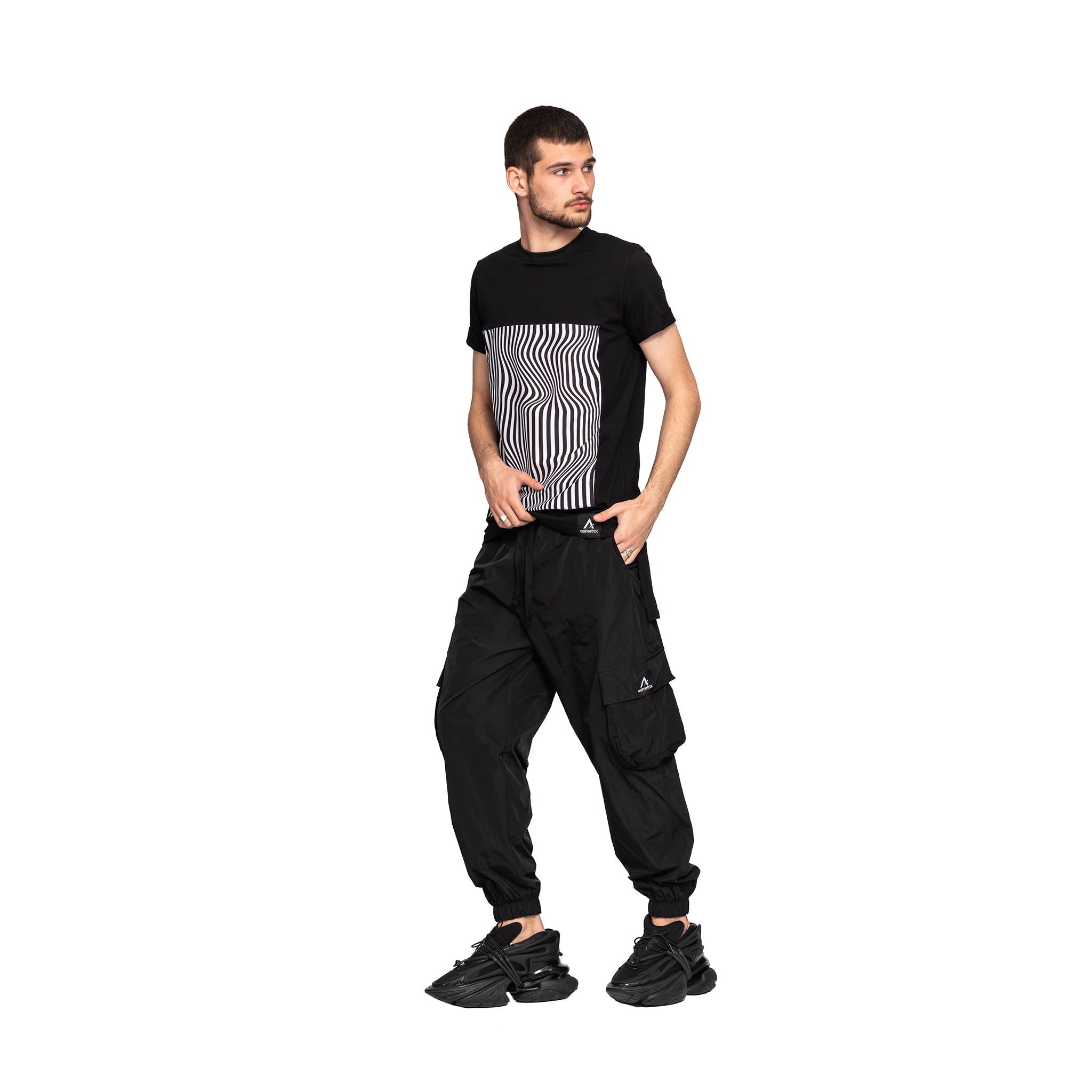 vagabond reflectss asimetrix tricou barbatesc negru