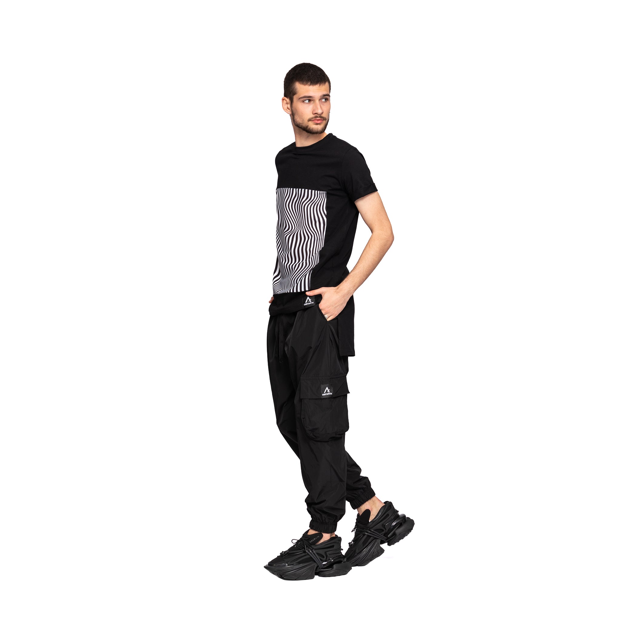 vagabond reflectss asimetrix tricou barbatesc negru