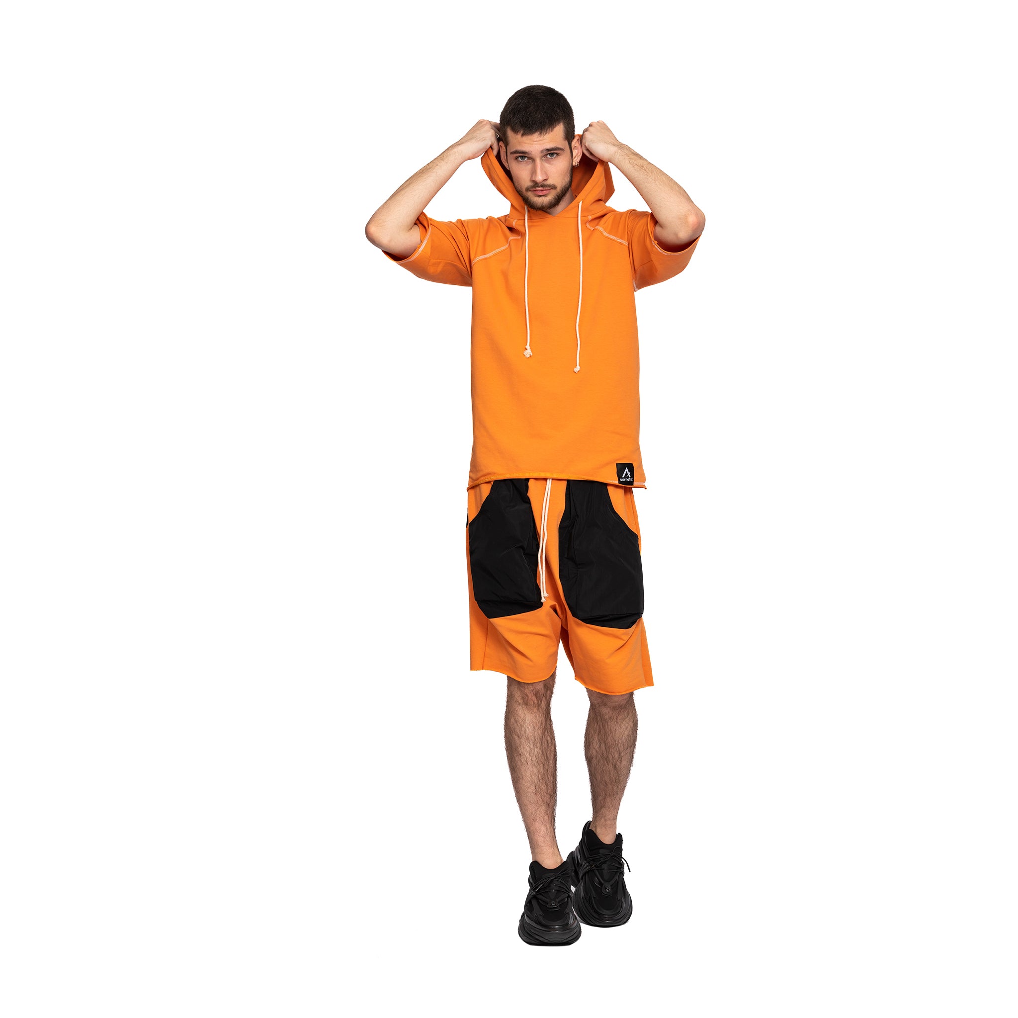 vagabond reflectss asimetrix pantaloni scurti cu tur lasat