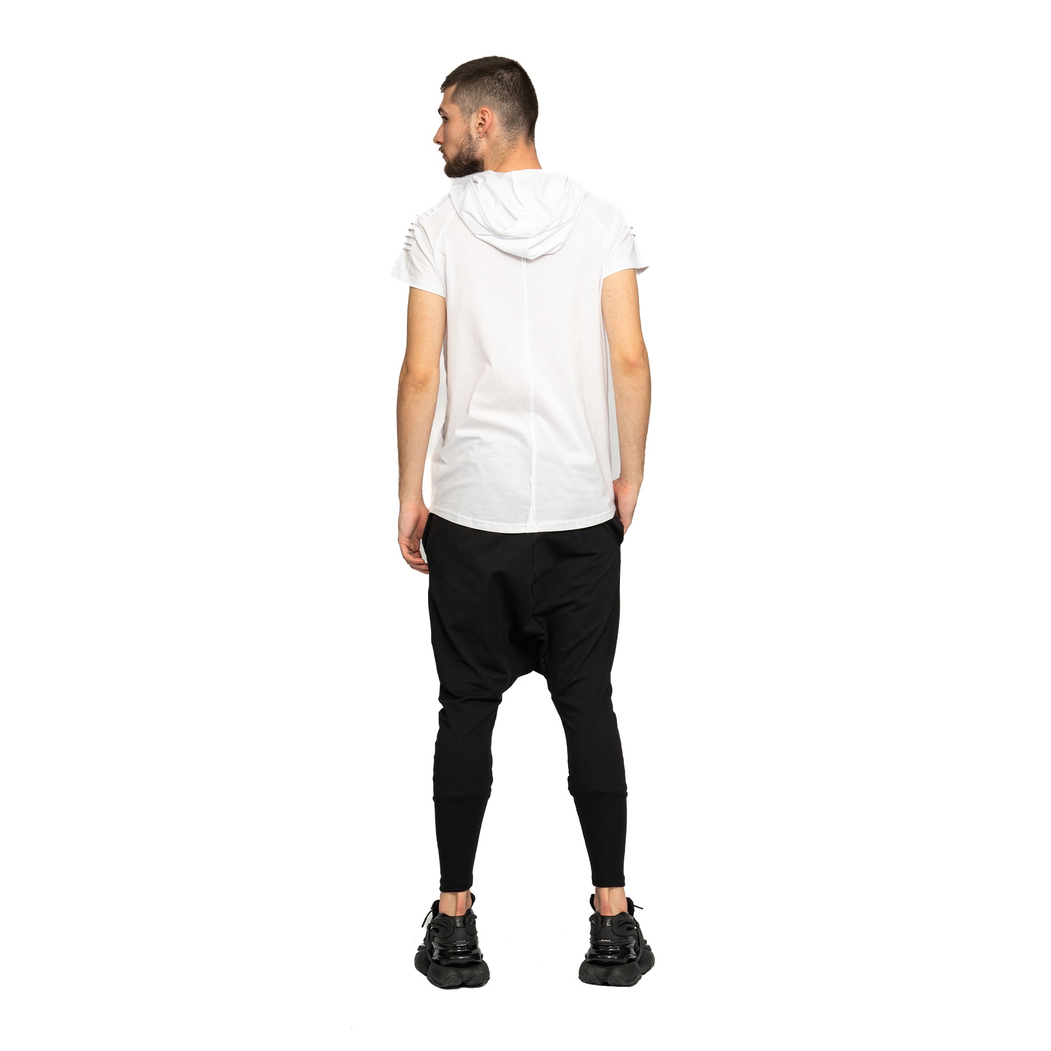 vagabond reflectss tricou alb tip hanorac cu gluga