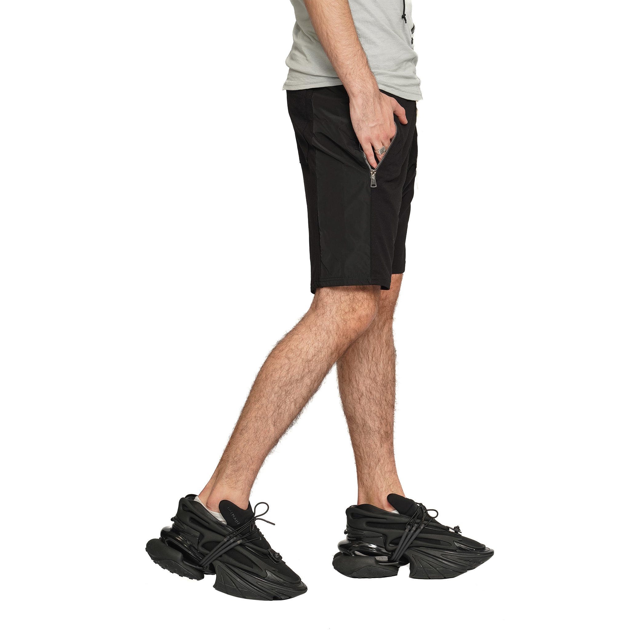 vagabond reflectss pantaloni scurti cu aplicatie din fas pe lateral