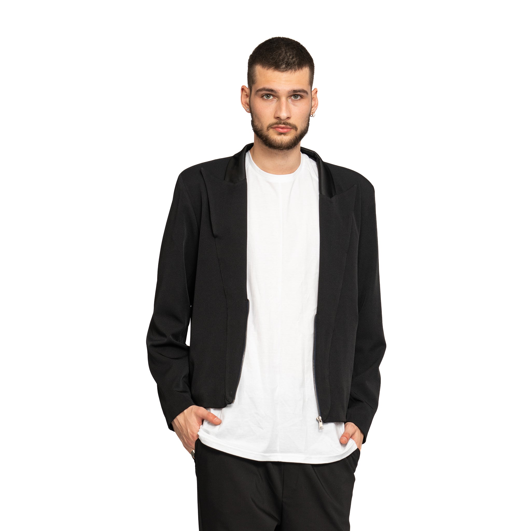 vagabond reflectss asimetrix Blazer negru jaketa neagra