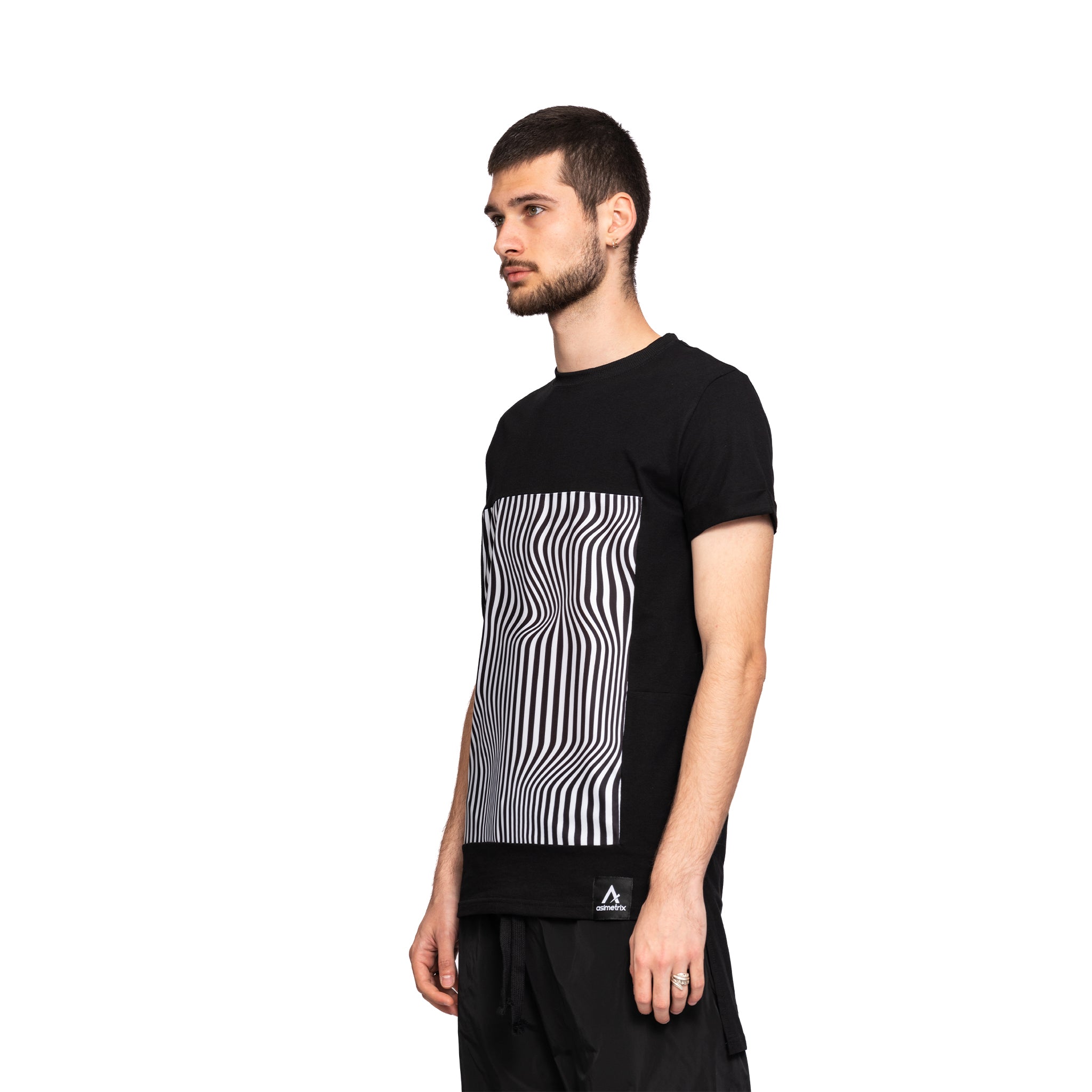 vagabond reflectss asimetrix tricou barbatesc negru