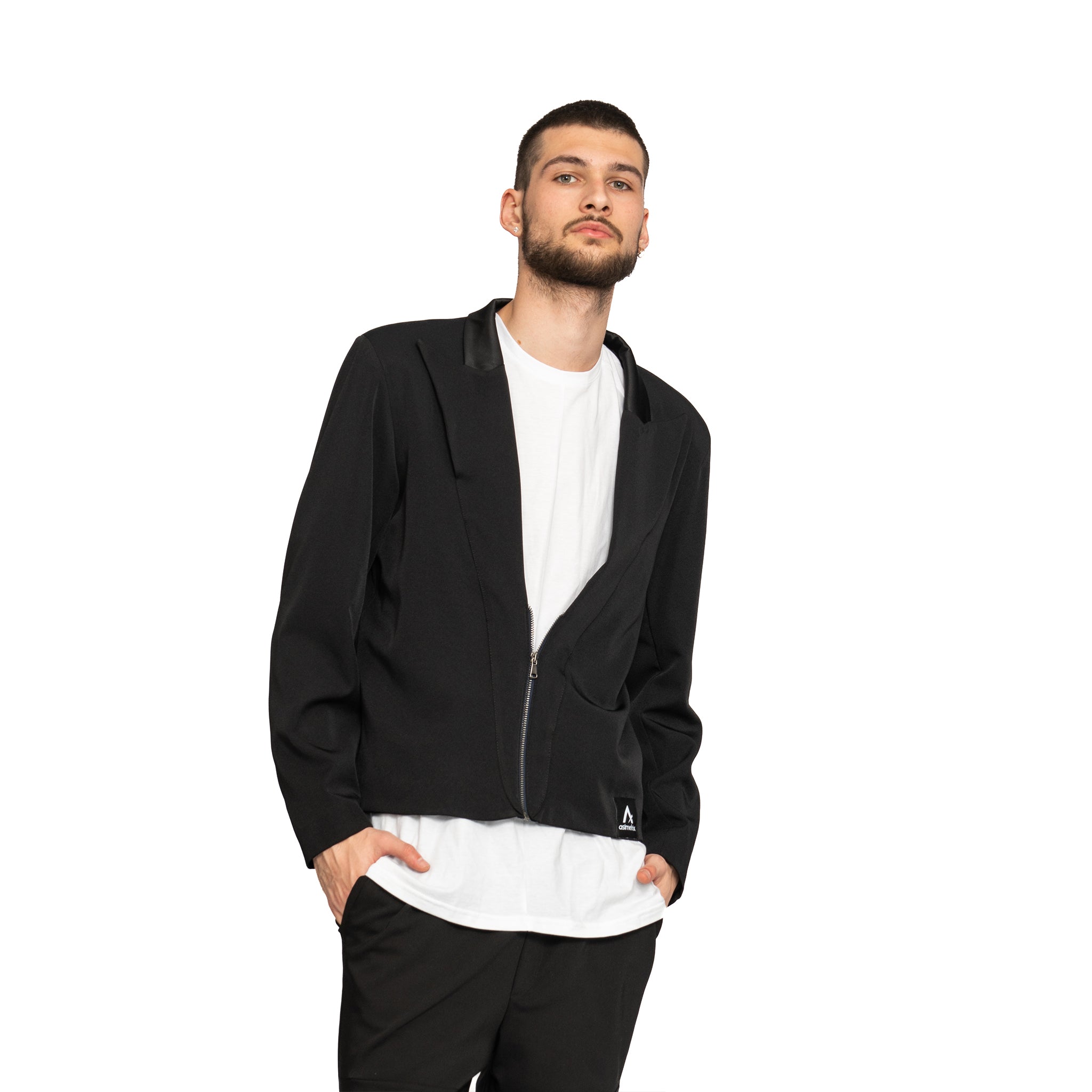 vagabond reflectss asimetrix Blazer negru jaketa neagra