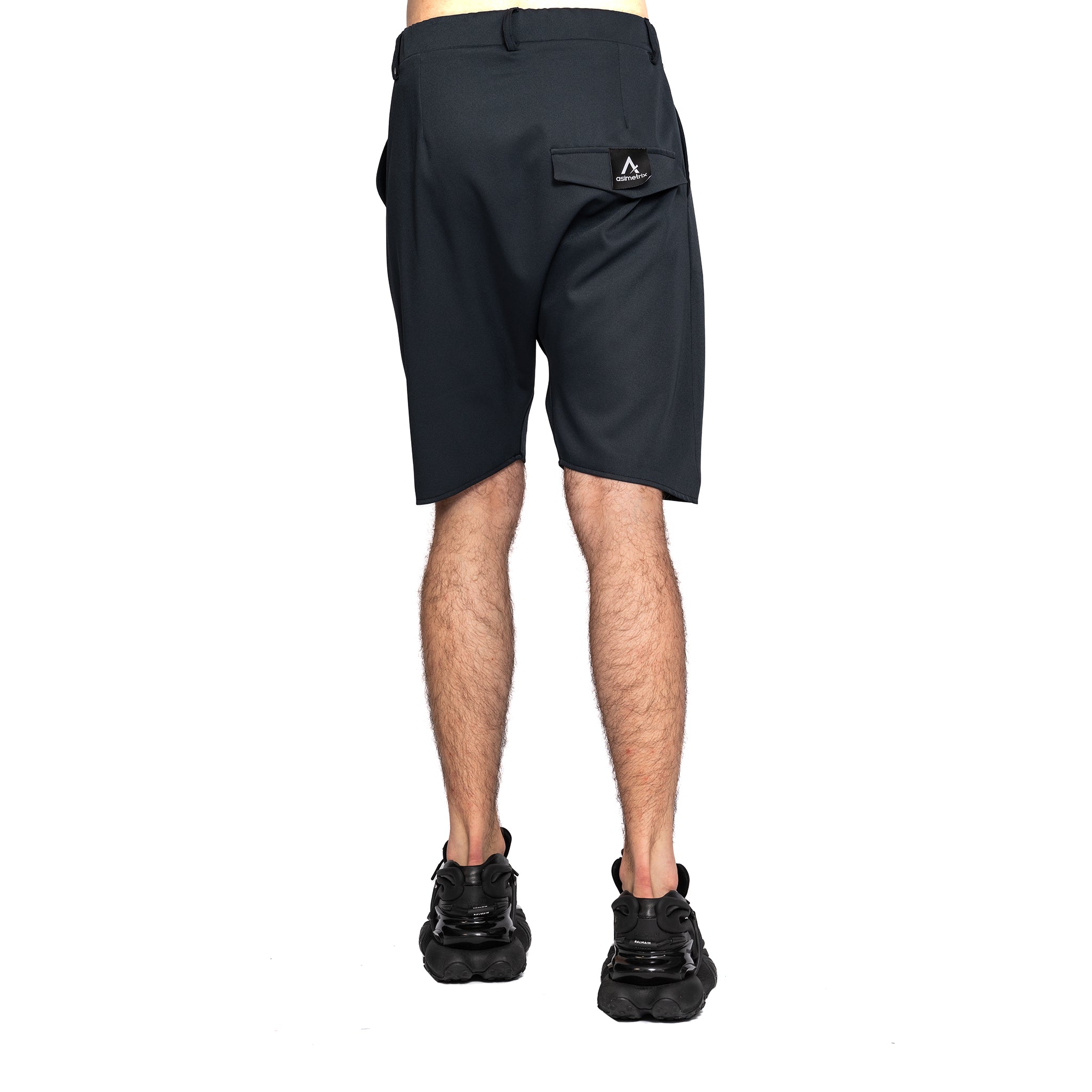 vagabond reflectss asimetrix pantaloni scurti cu tur lasat