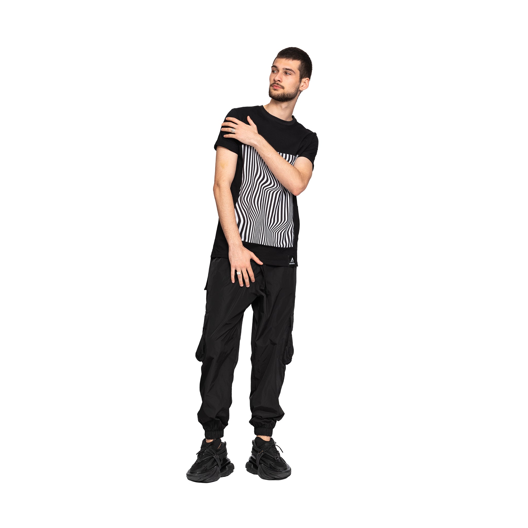 vagabond reflectss asimetrix tricou barbatesc negru