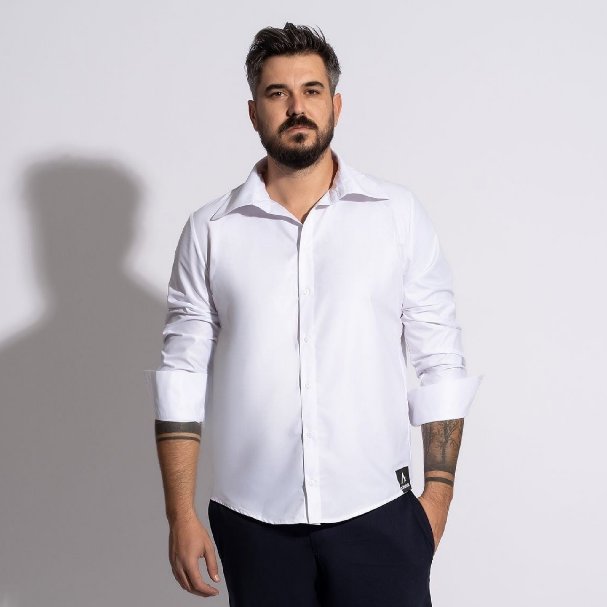Cămașă bărbătească albă regular fit clasica office