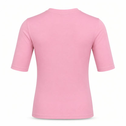 Tricou bărbați roz slim fit cu decolteu în V - Jersey Subțire, Respirabil, Calitate Premium