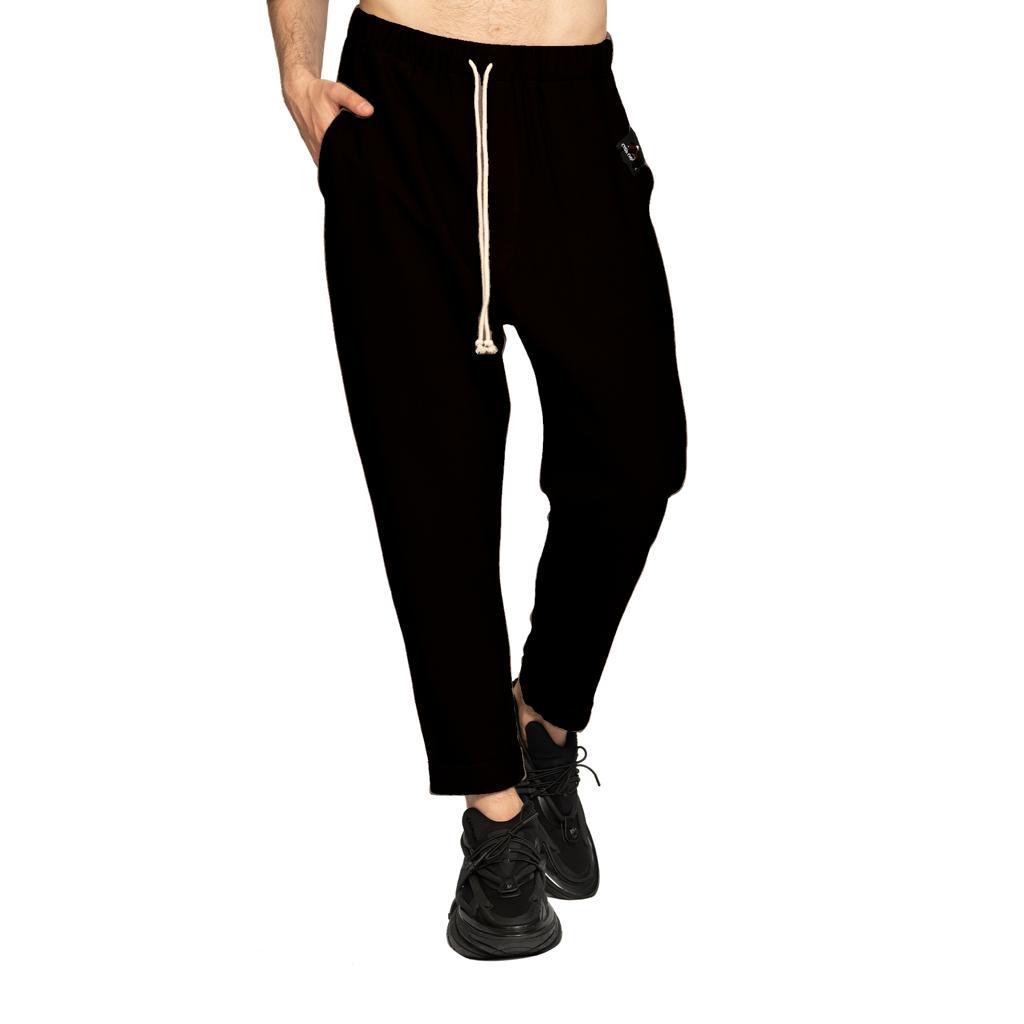 vagabond reflectss asimetrix pantaloni negri cu tur lasat