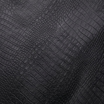 Pantaloni Scurți Bărbați din Piele Vegană Croc cu Fermoar Metalic