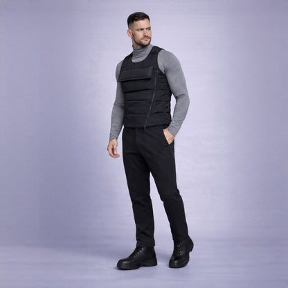 Pantaloni bărbătești negri conici – Stil modern și croială slim